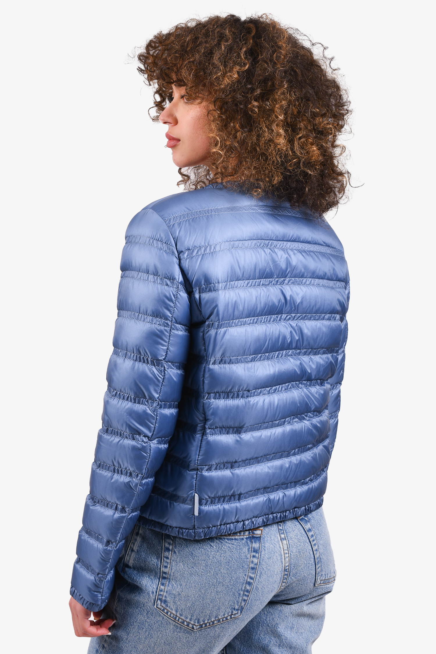 Moncler Blue Down 4 Pocket Zip-Up Packable Jacket Size 3