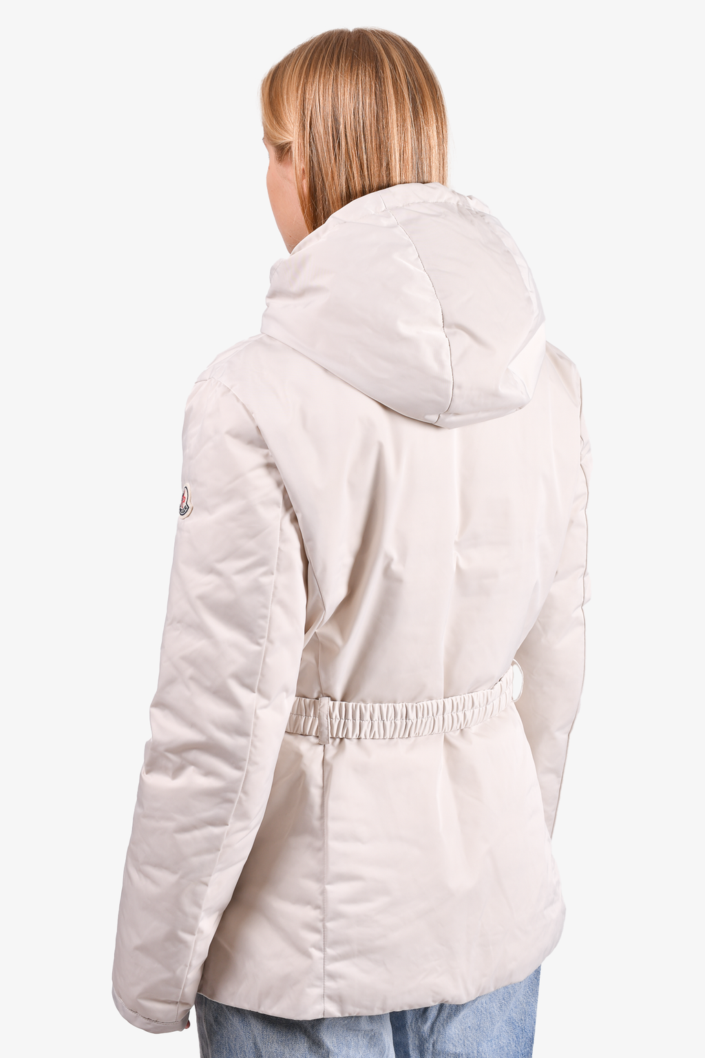 Moncler Cream Down 'Hendaye' Hooded Jacket Size 5