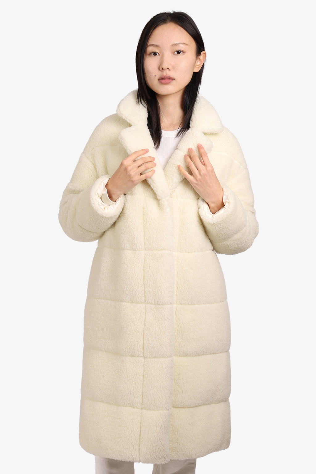 Moncler White Faux Fur Reversible Puffer Coat size 0