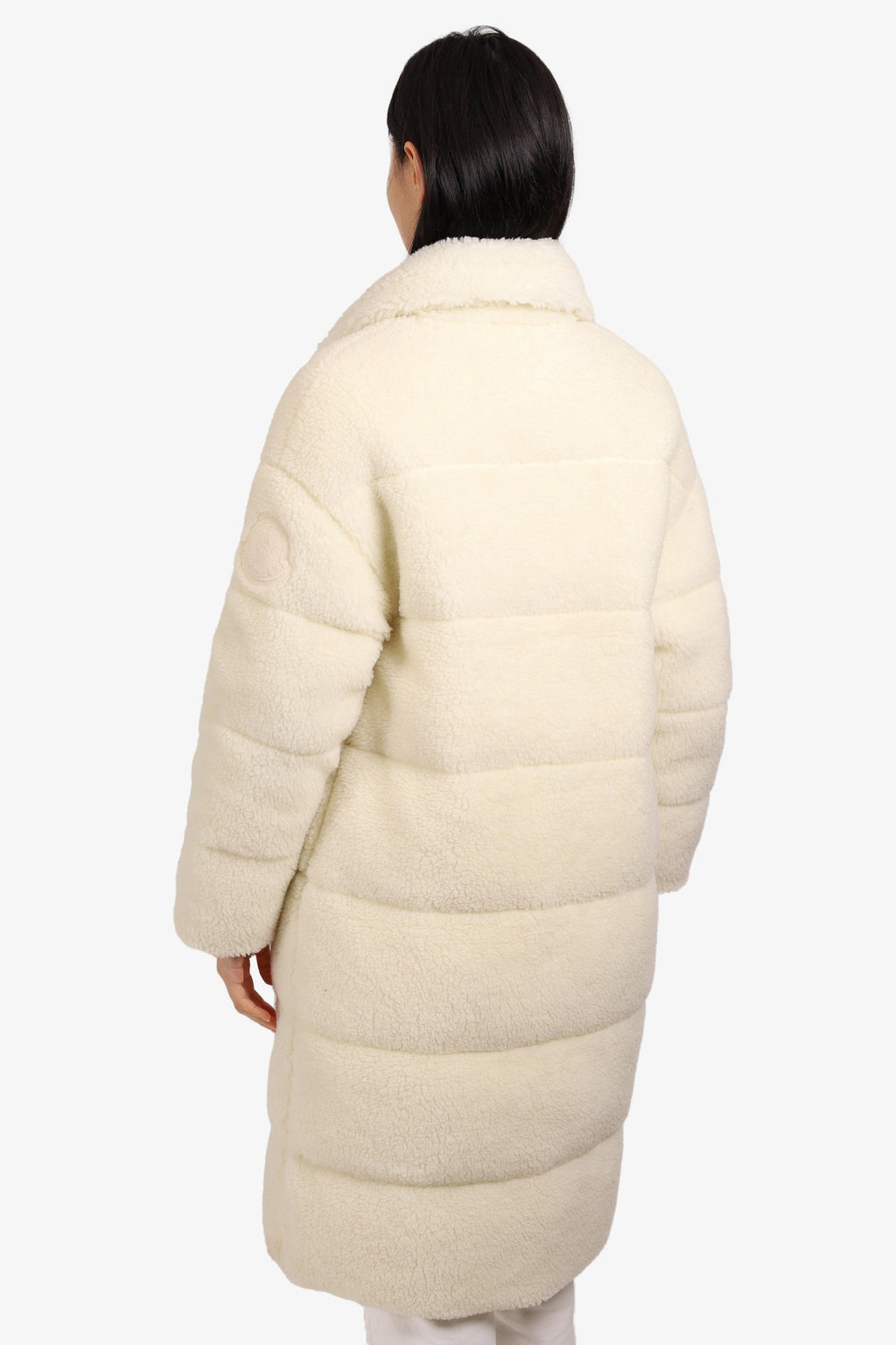 Moncler White Faux Fur Reversible Puffer Coat size 0