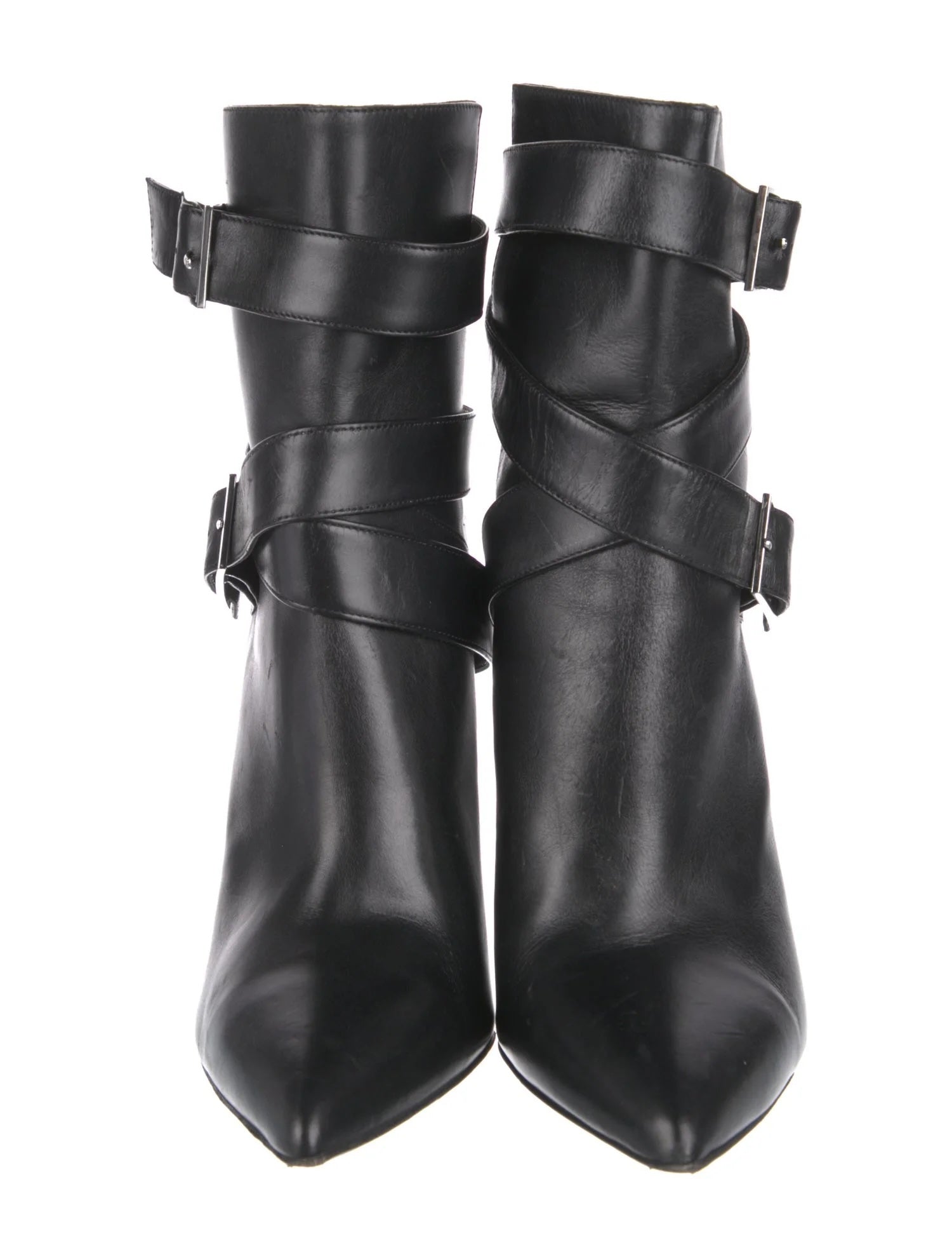 MONIKA CHAING LEATHER BUCKLE ANKLE BOOTS
