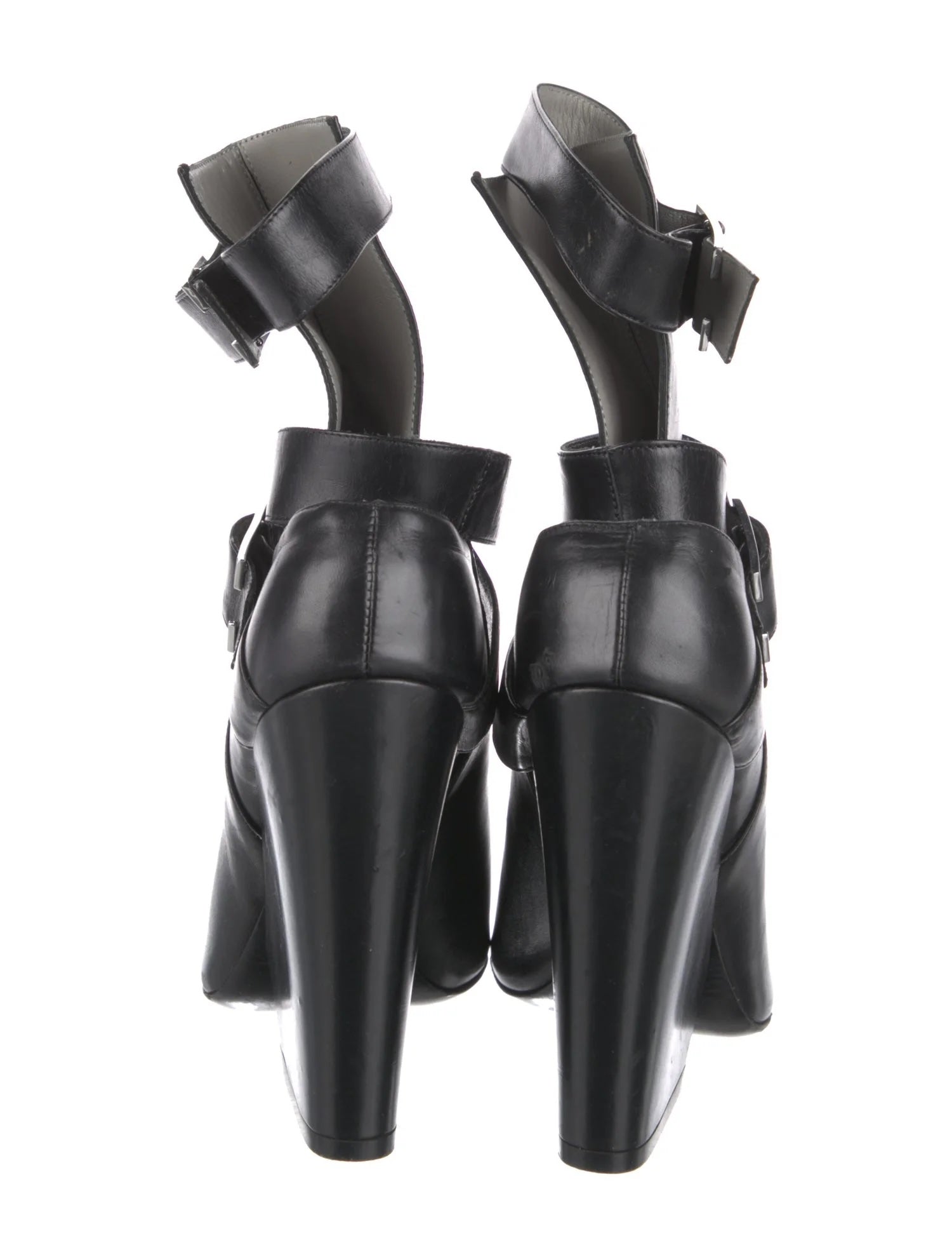 MONIKA CHAING LEATHER BUCKLE ANKLE BOOTS