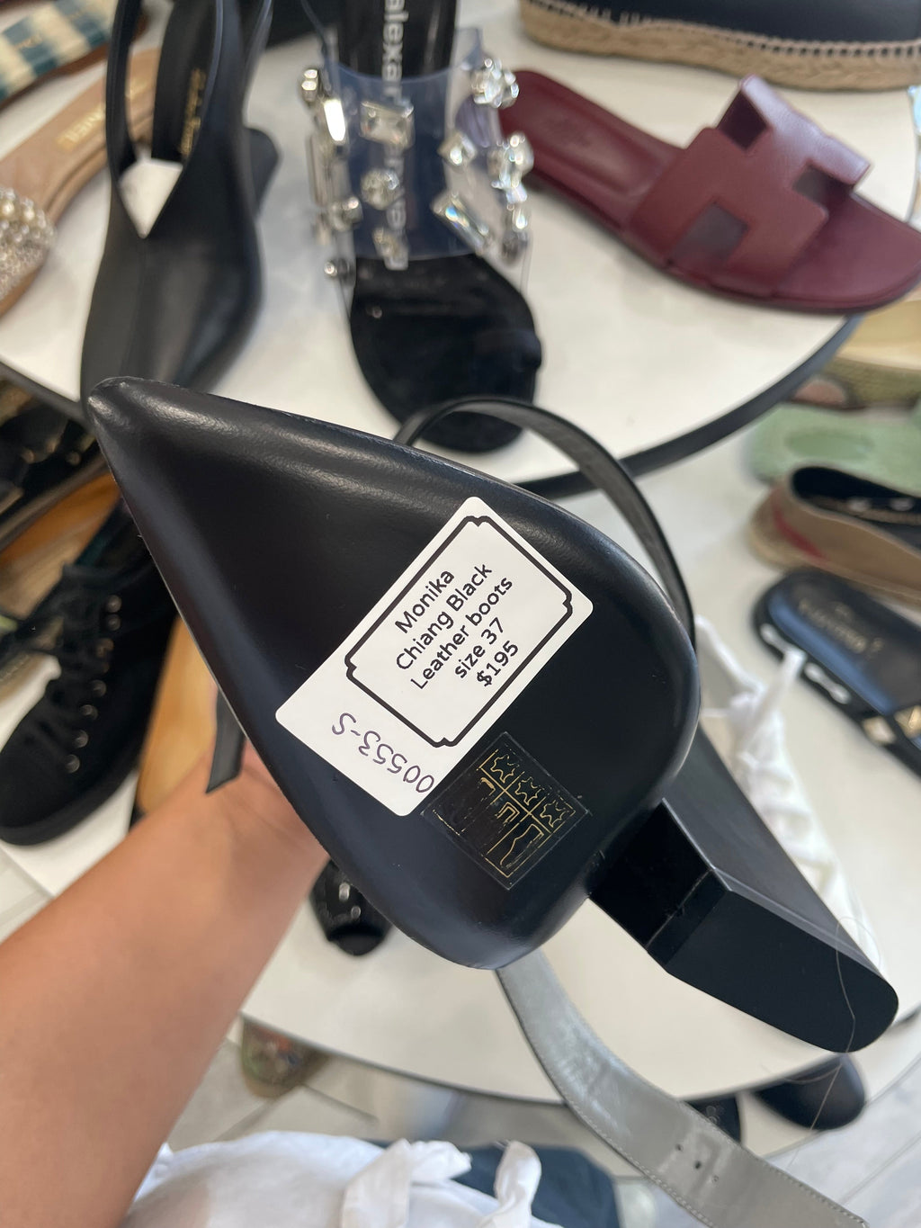MONIKA CHAING LEATHER BUCKLE ANKLE BOOTS