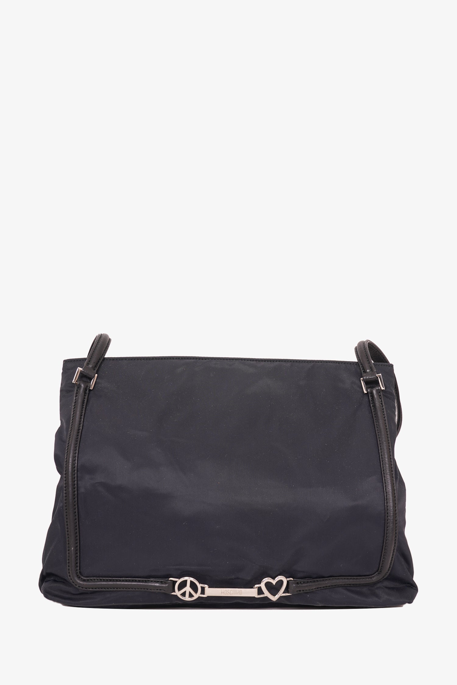 Moschino Black Nylon Shoulder Bag