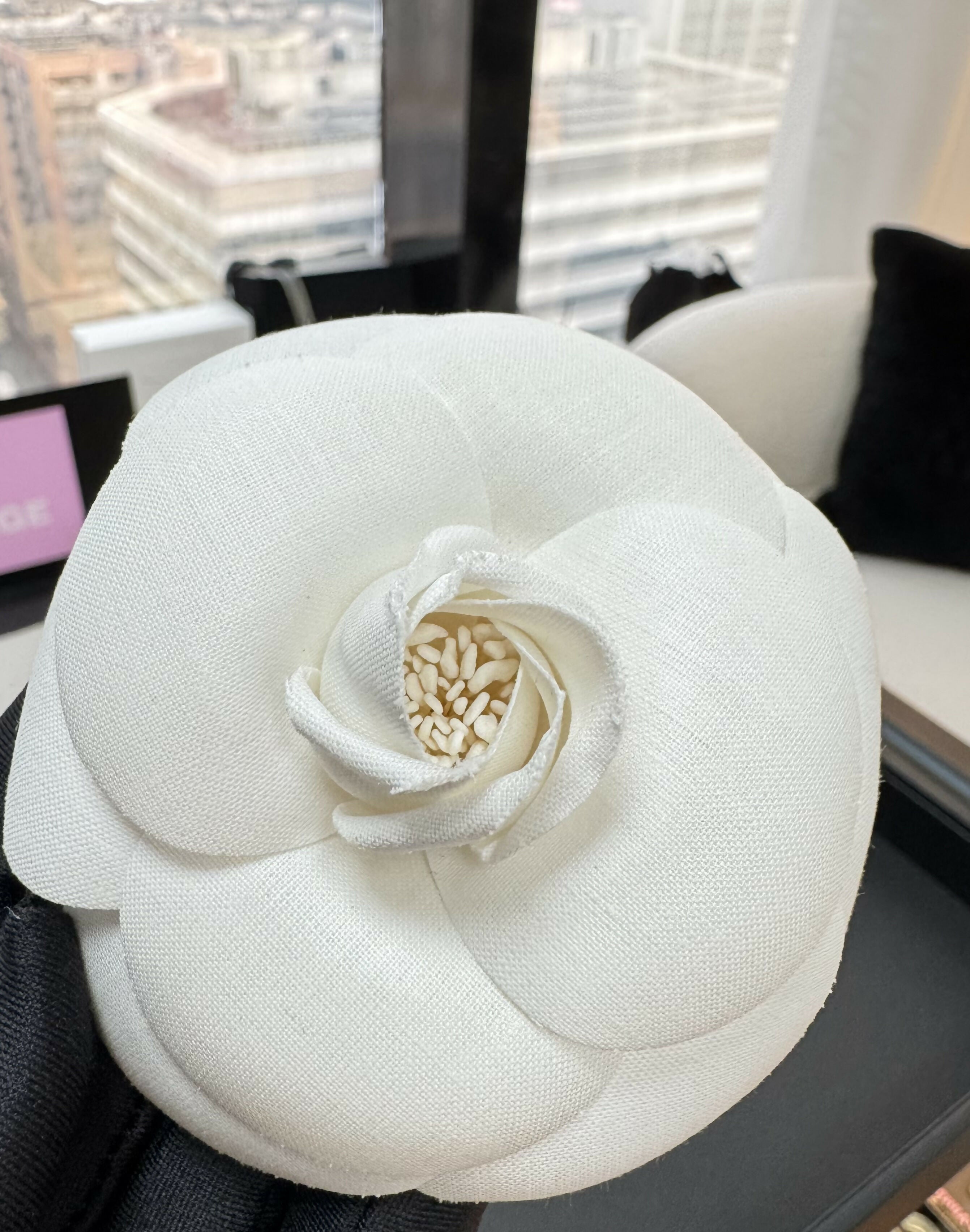 Chanel Vintage 1981-85 Silky White Camellia Brooch