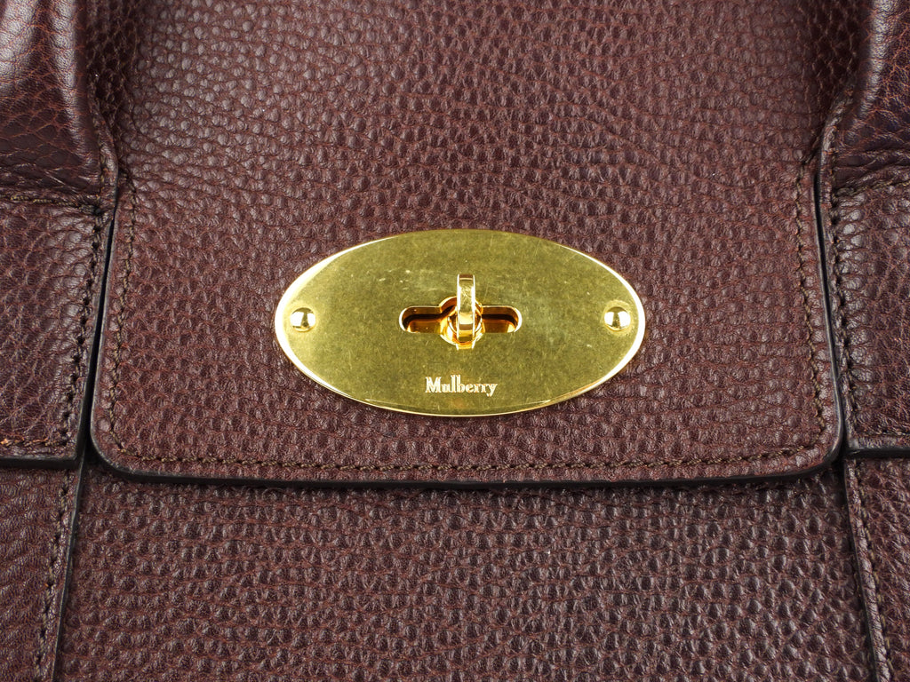 Mulberry Oxblood Grained Leather Large Bayswater Tote Bag