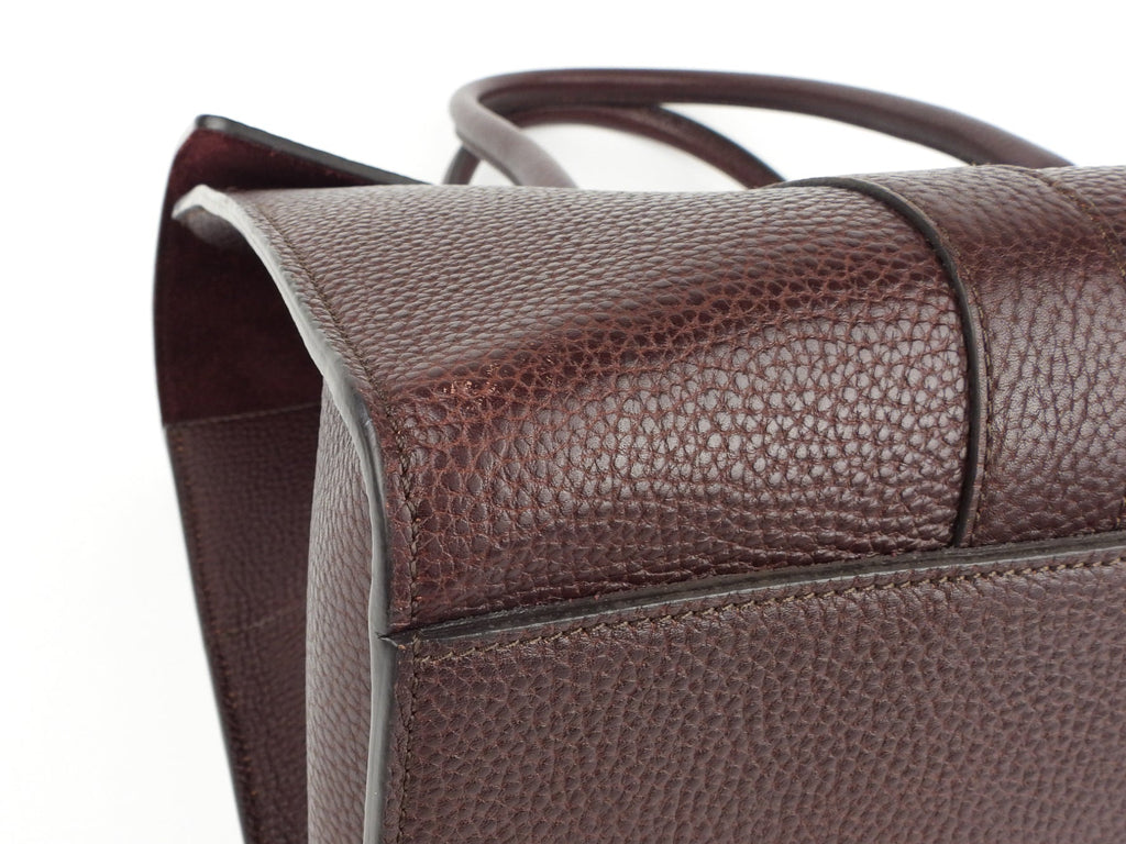 Mulberry Oxblood Grained Leather Large Bayswater Tote Bag