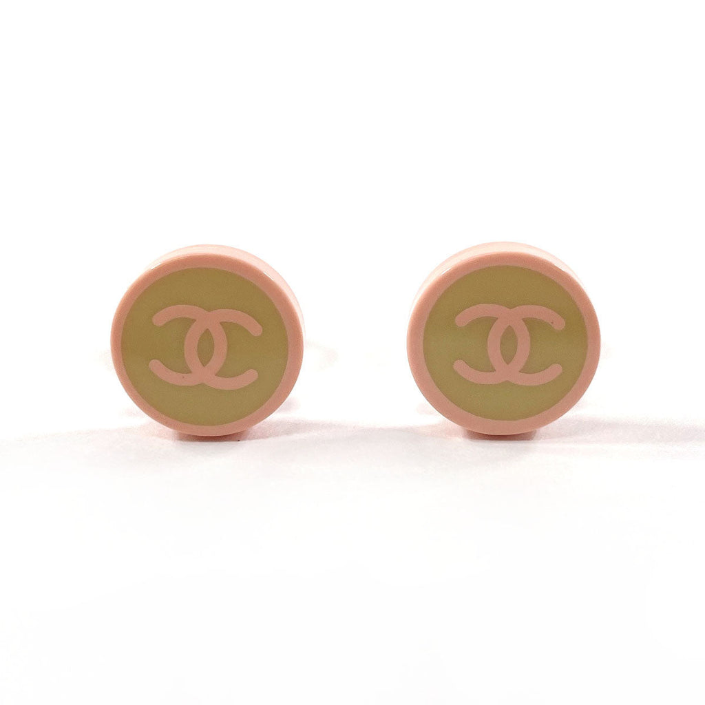 Chanel Coco Mark Plastic Earrings