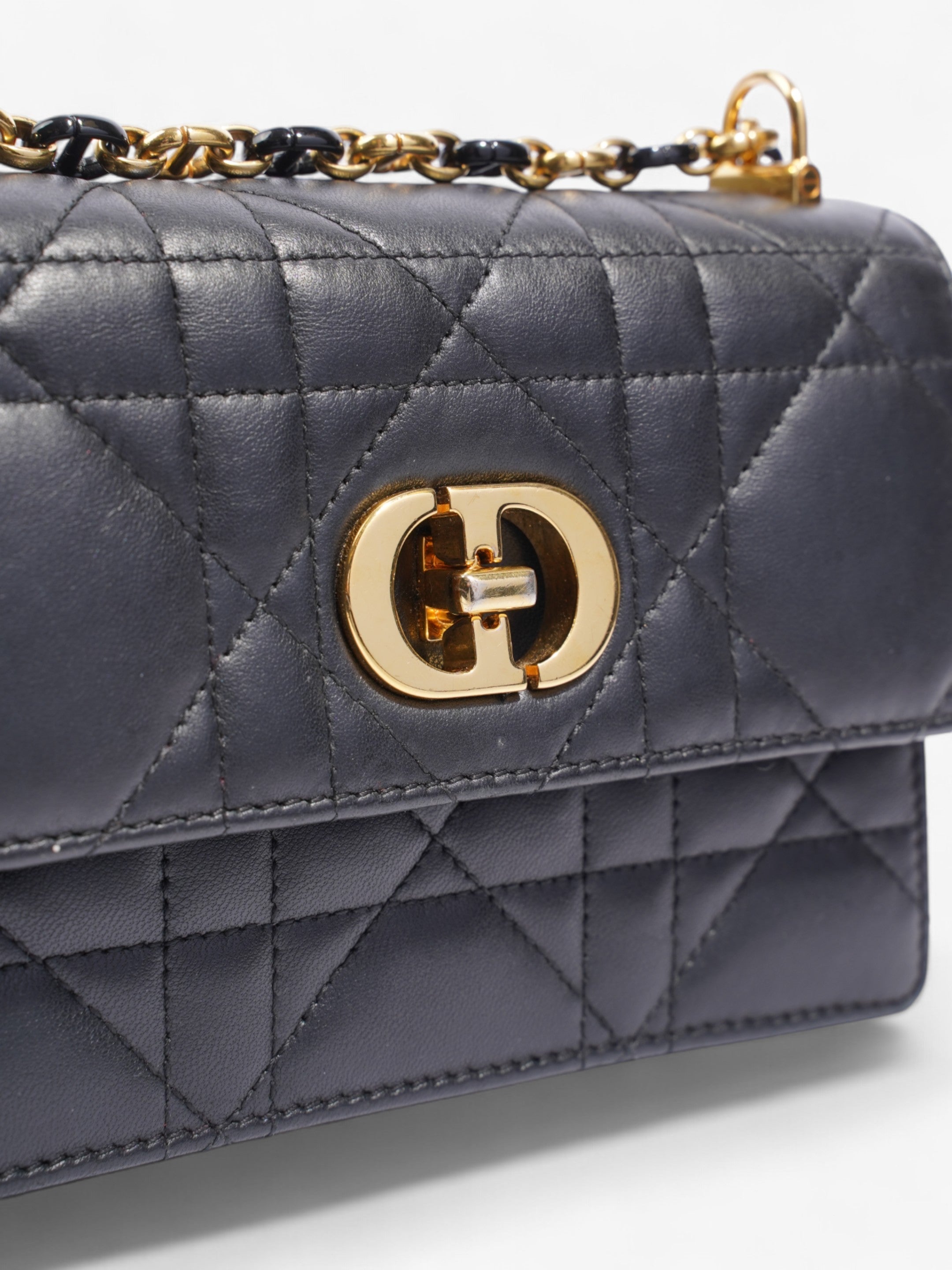 Christian Dior Miss Caro Bag Black Lambskin Leather Mini