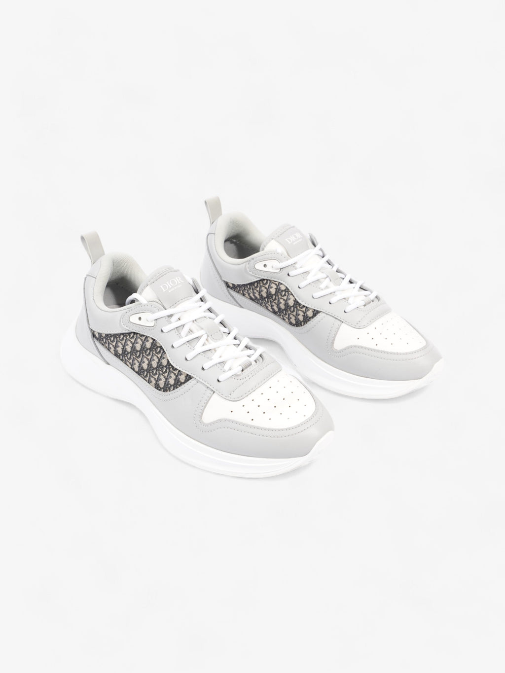 Christian Dior B25 Grey Oblique / White Leather EU 42 UK 8