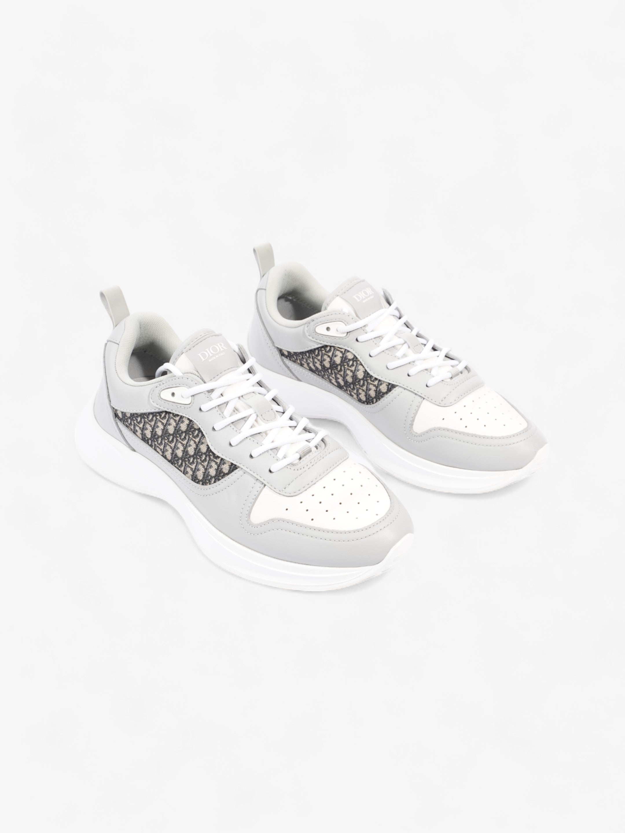 Christian Dior B25 Grey Oblique / White Leather EU 42 UK 8
