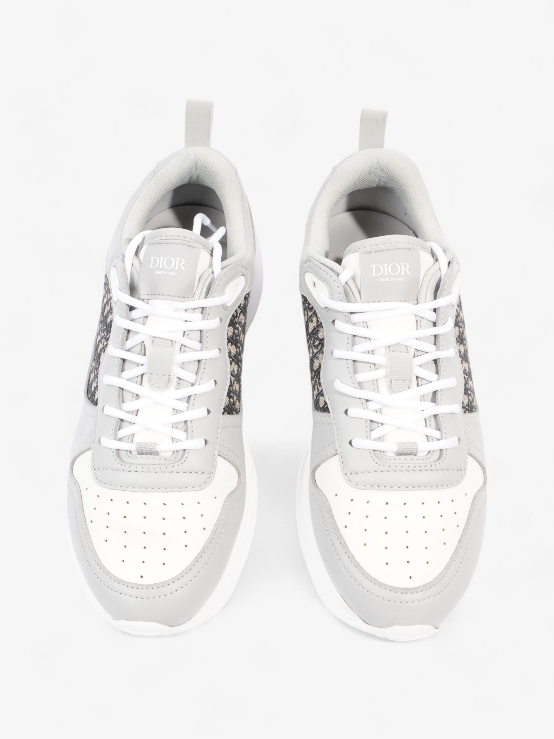 Christian Dior B25 Grey Oblique / White Leather EU 42 UK 8
