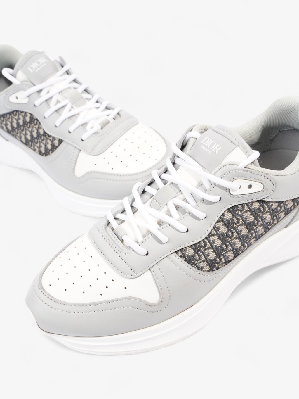 Christian Dior B25 Grey Oblique / White Leather EU 42 UK 8