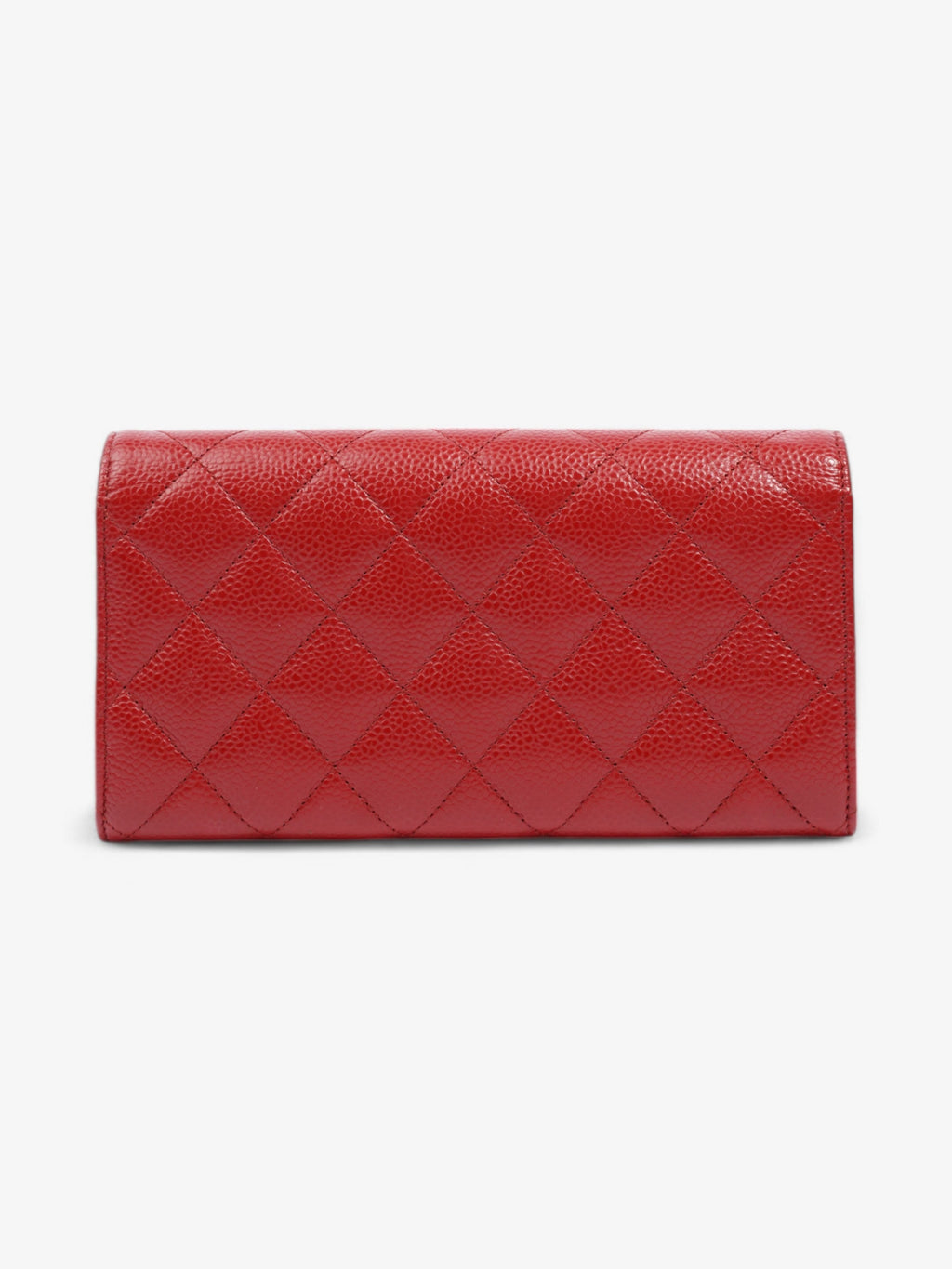Chanel Interlocking CC Continental Wallet Red Caviar Leather