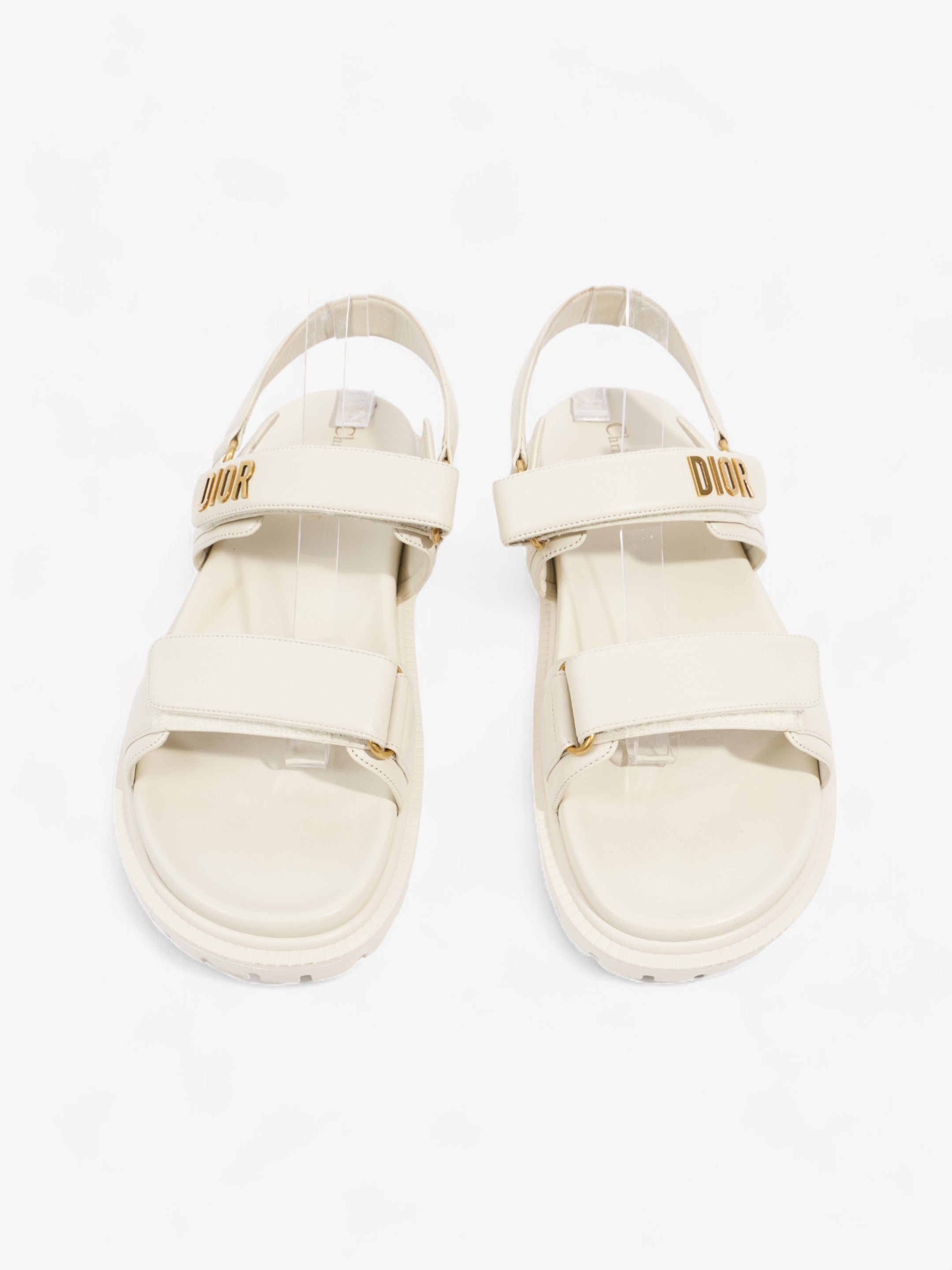 Christian Dior Dioract  Off White Lambskin Leather EU 42 UK 8