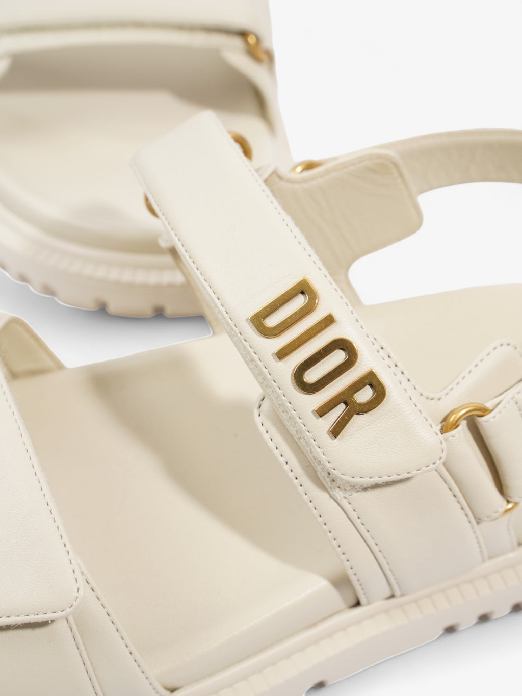 Christian Dior Dioract  Off White Lambskin Leather EU 42 UK 8