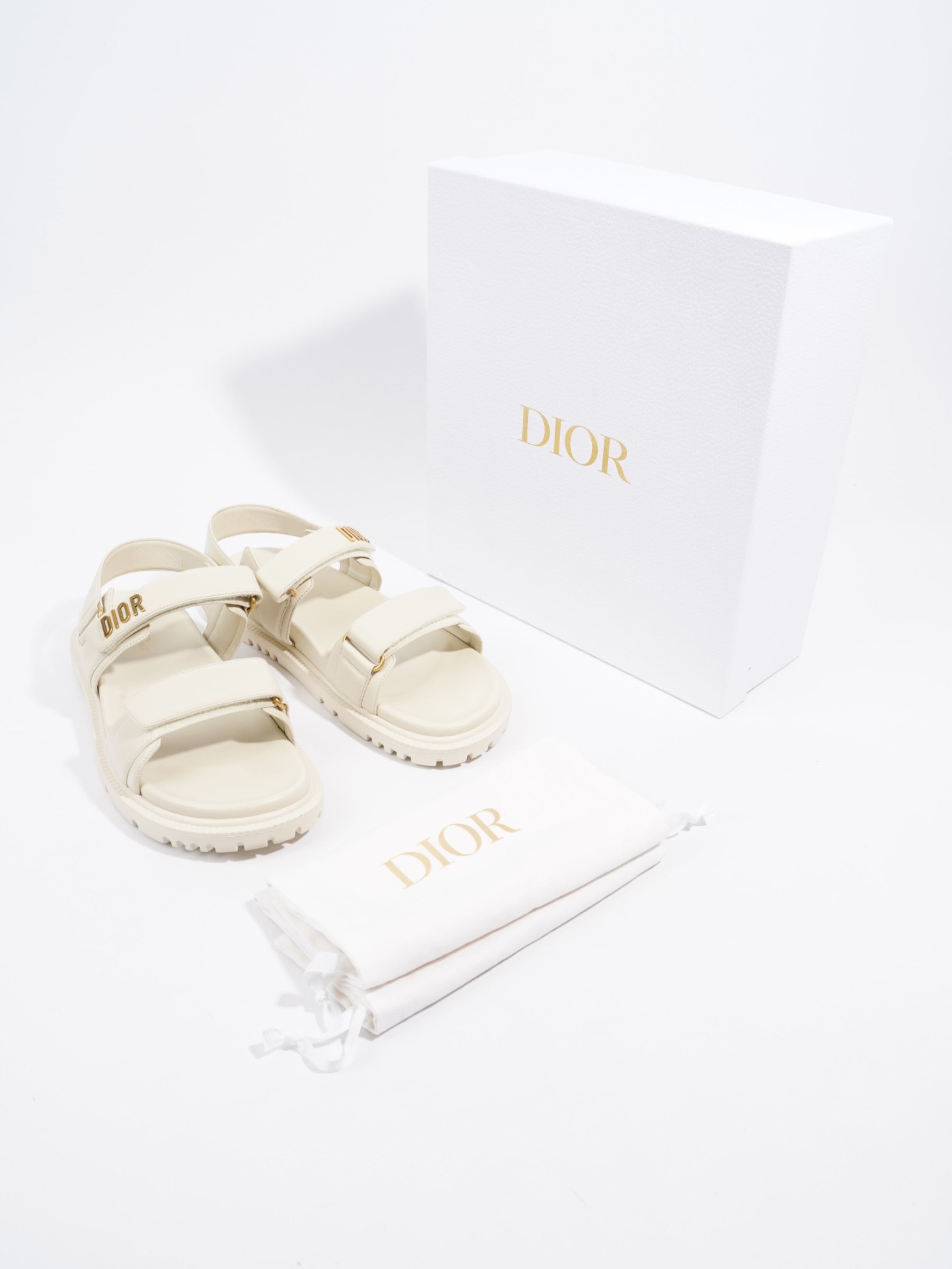Christian Dior Dioract  Off White Lambskin Leather EU 42 UK 8