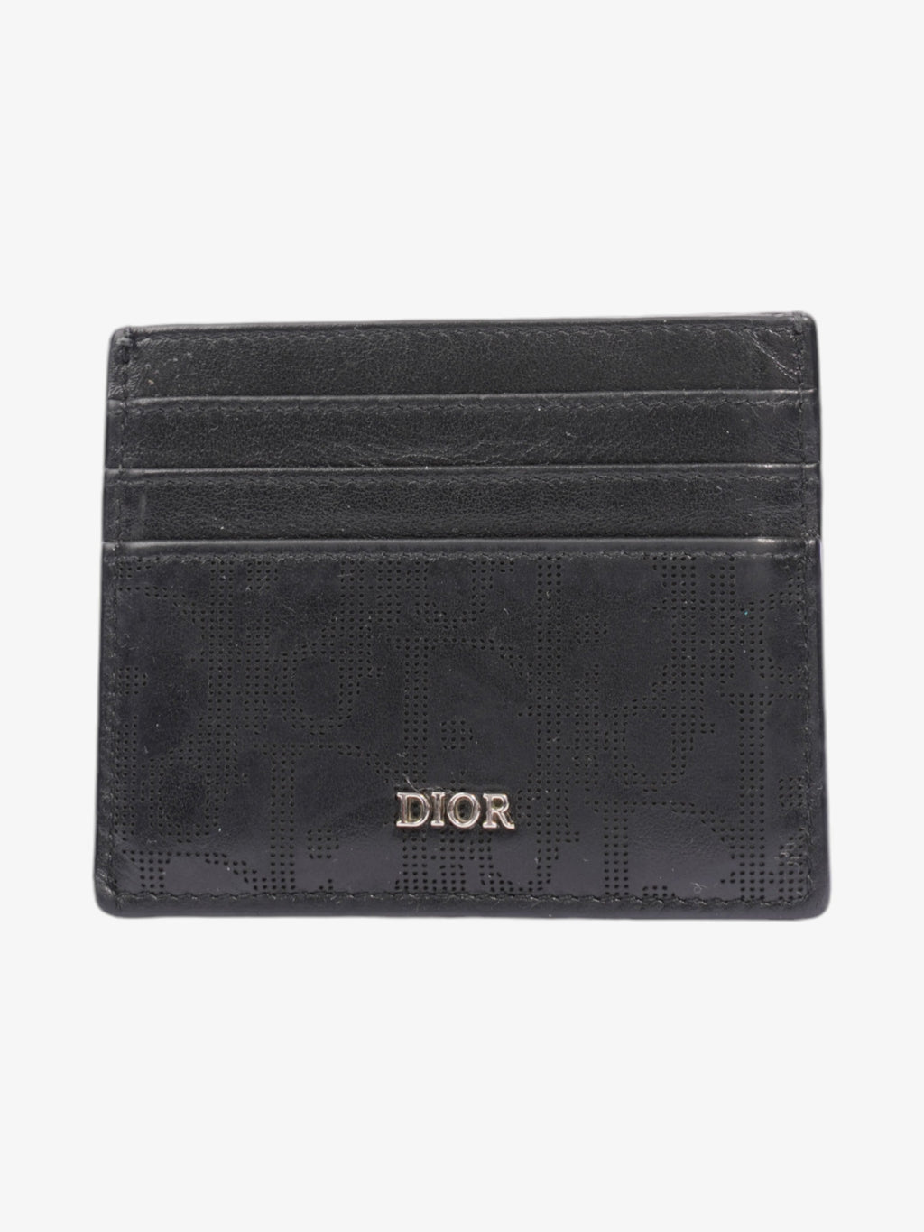 Christian Dior Oblique Galaxy  Holder Black Leather
