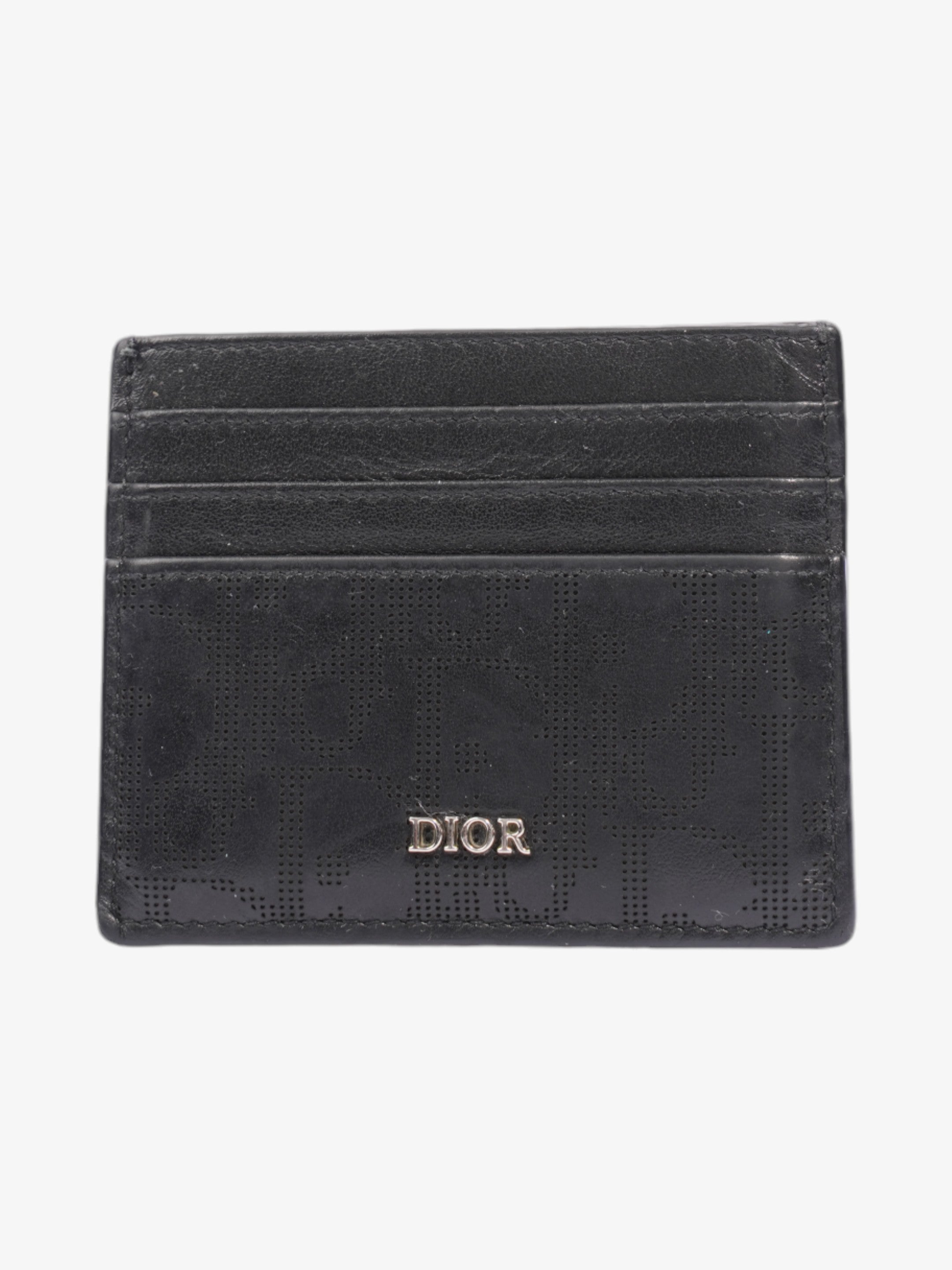 Christian Dior Oblique Galaxy  Holder Black Leather