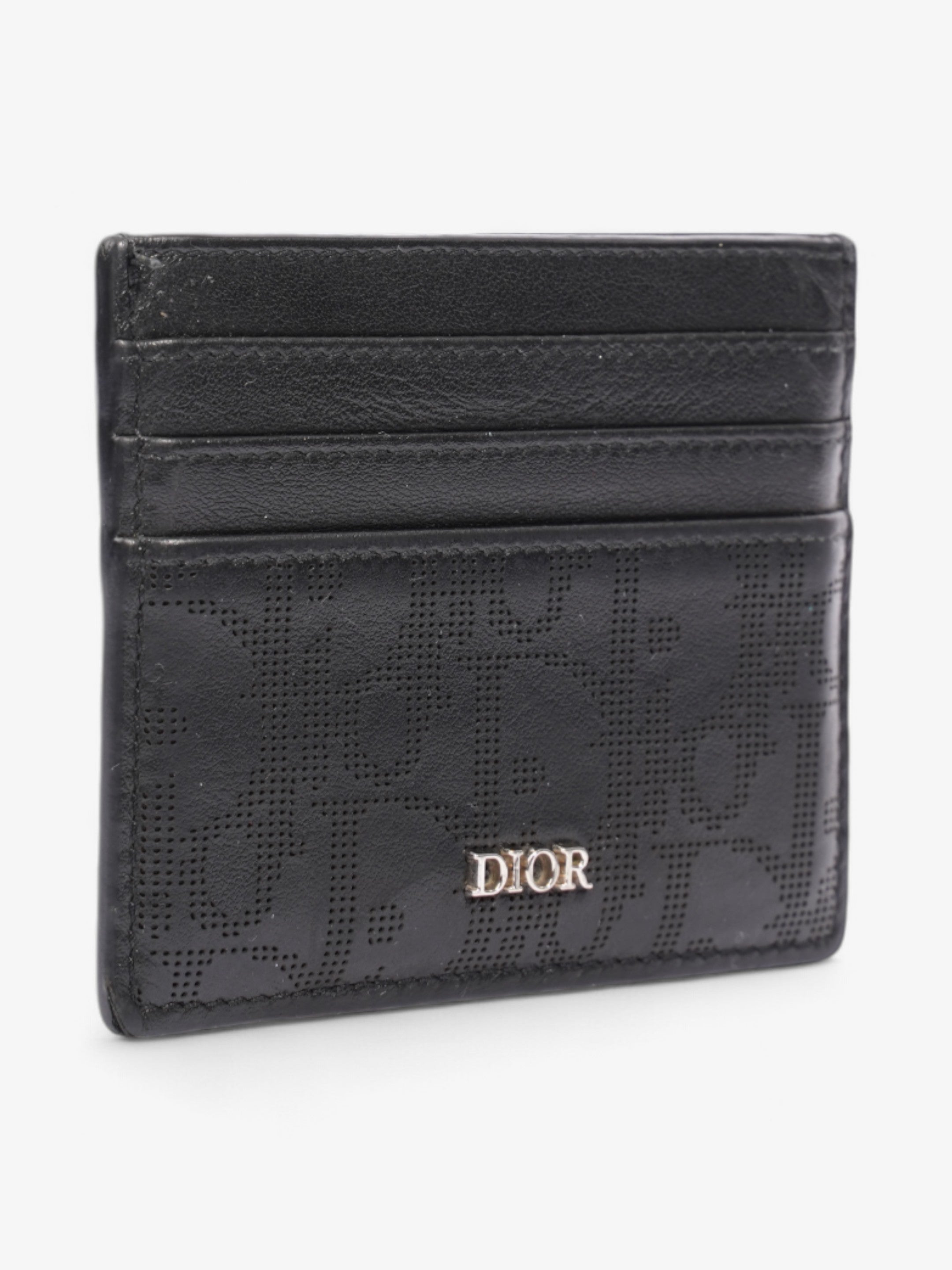 Christian Dior Oblique Galaxy  Holder Black Leather