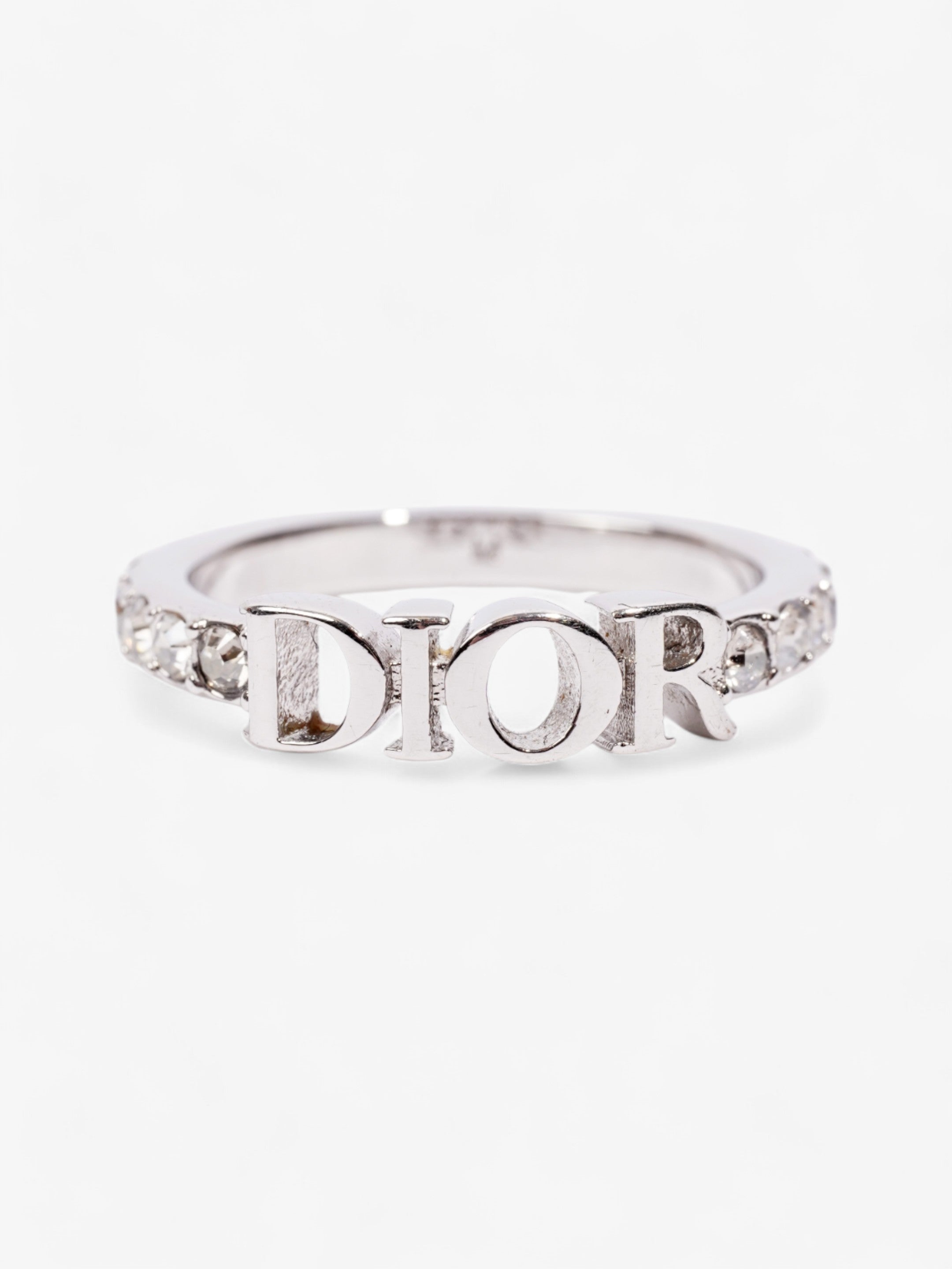 Christian Dior Dio(r)evolution Ring Silver / Crystal Base Metal Medium (Circumference - 53mm)