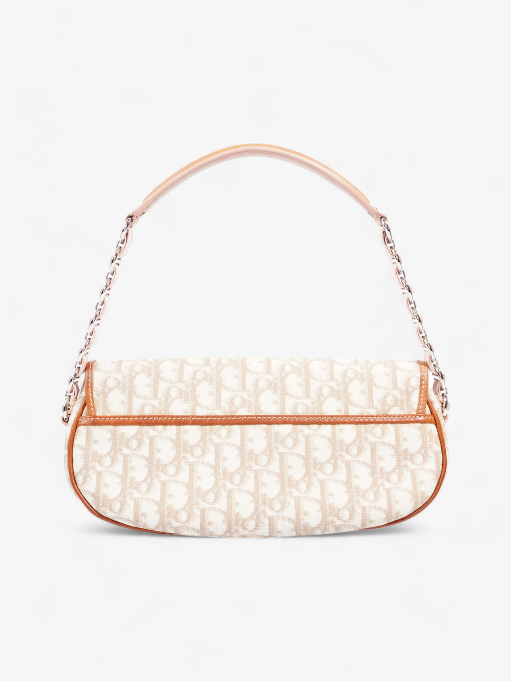 Christian Dior Romantic Shoulder Bag Beige / Pink Canvas