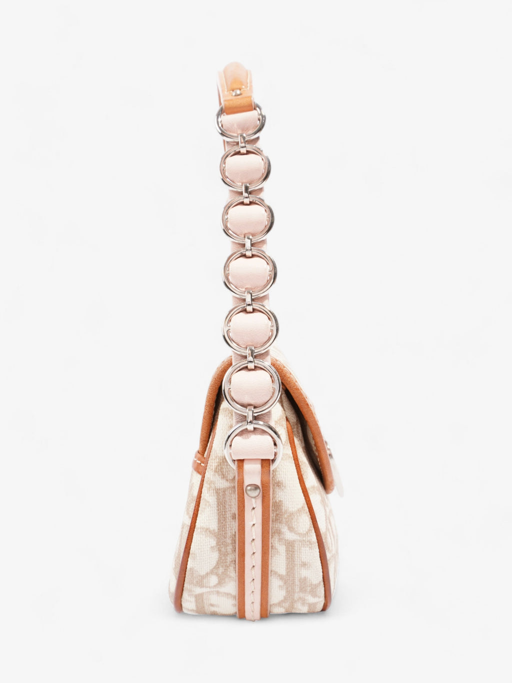 Christian Dior Romantic Shoulder Bag Beige / Pink Canvas
