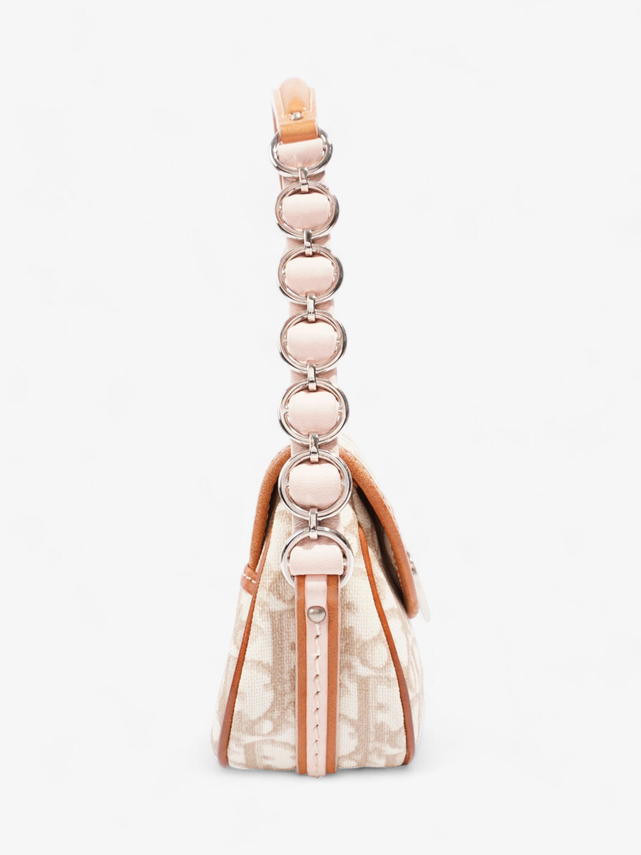 Christian Dior Romantic Shoulder Bag Beige / Pink Canvas