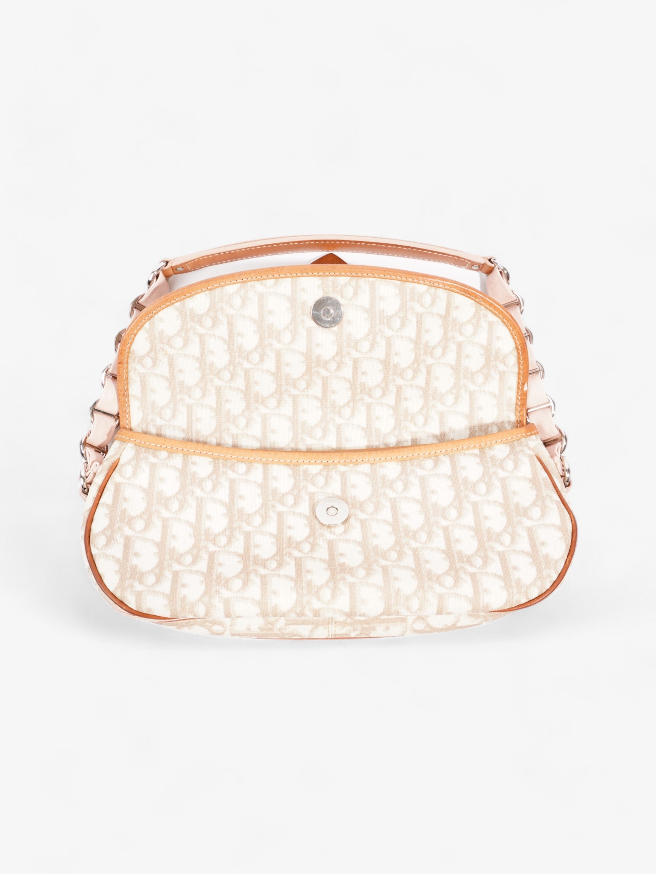 Christian Dior Romantic Shoulder Bag Beige / Pink Canvas