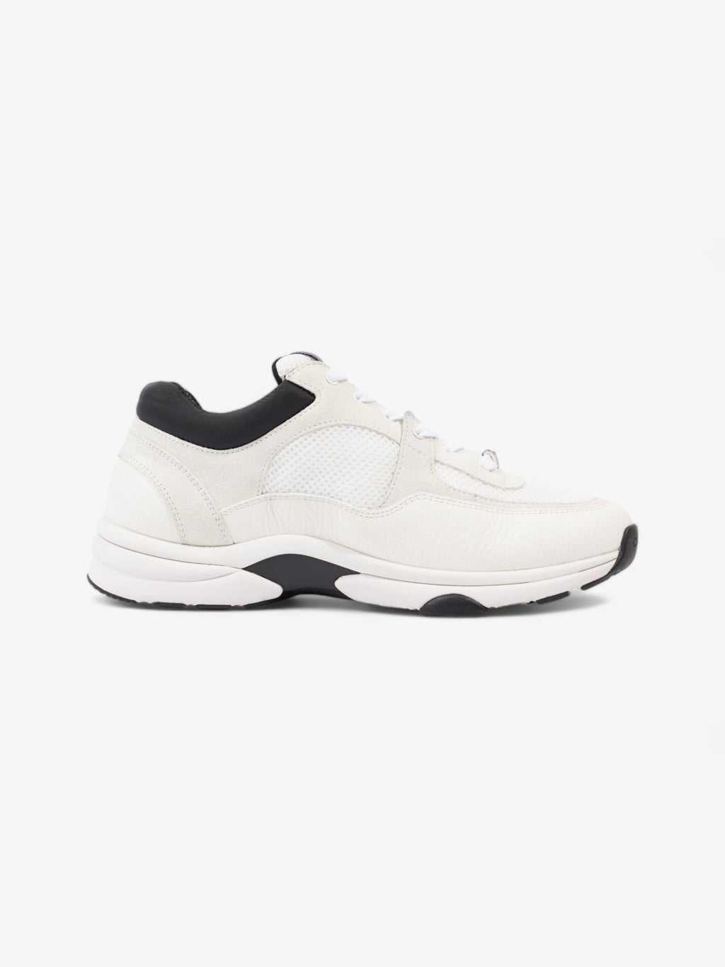 Chanel CC Logo Sneakers  White / Black Mesh EU 39.5 UK 6.5
