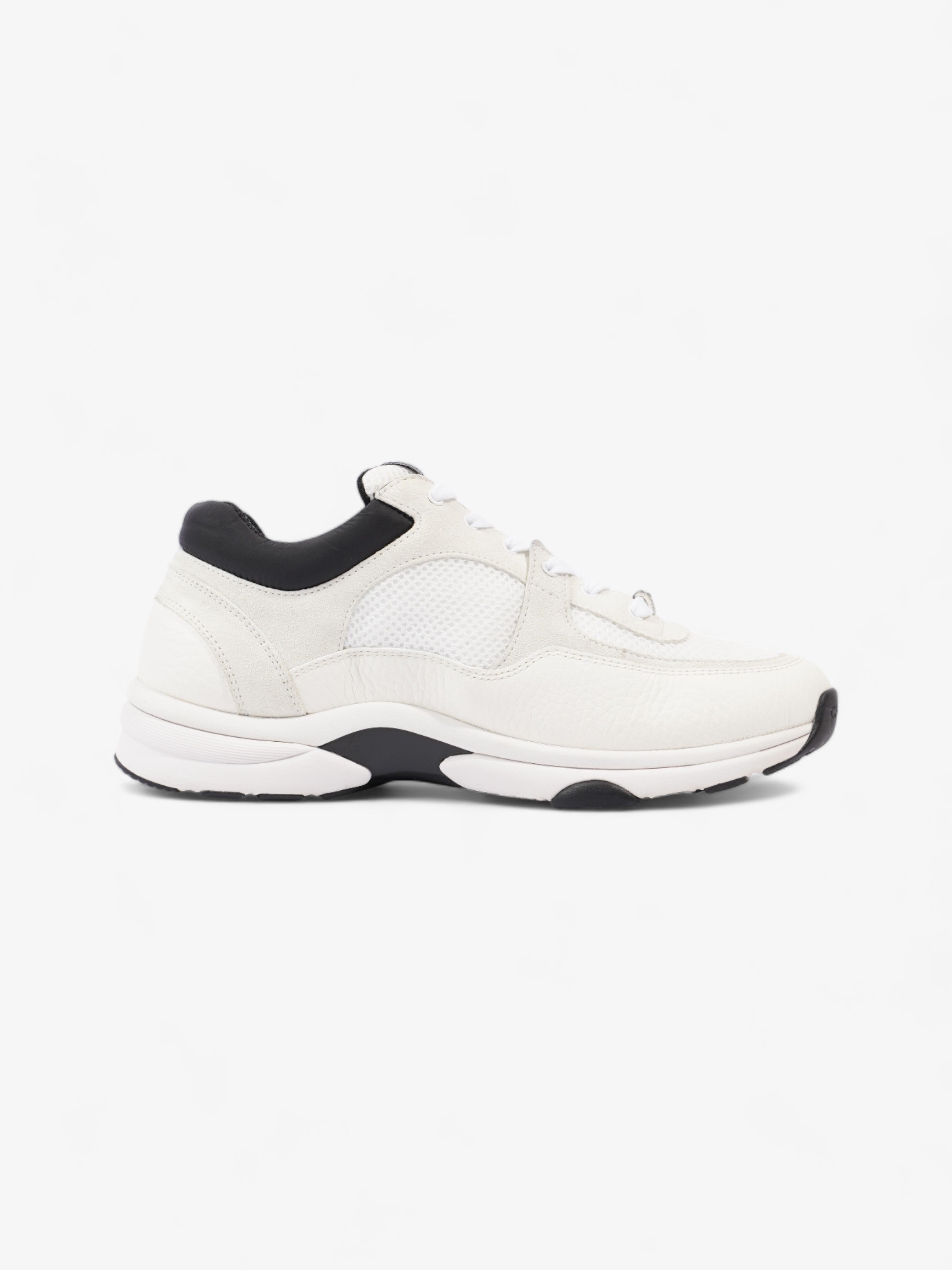 Chanel CC Logo Sneakers  White / Black Mesh EU 39.5 UK 6.5