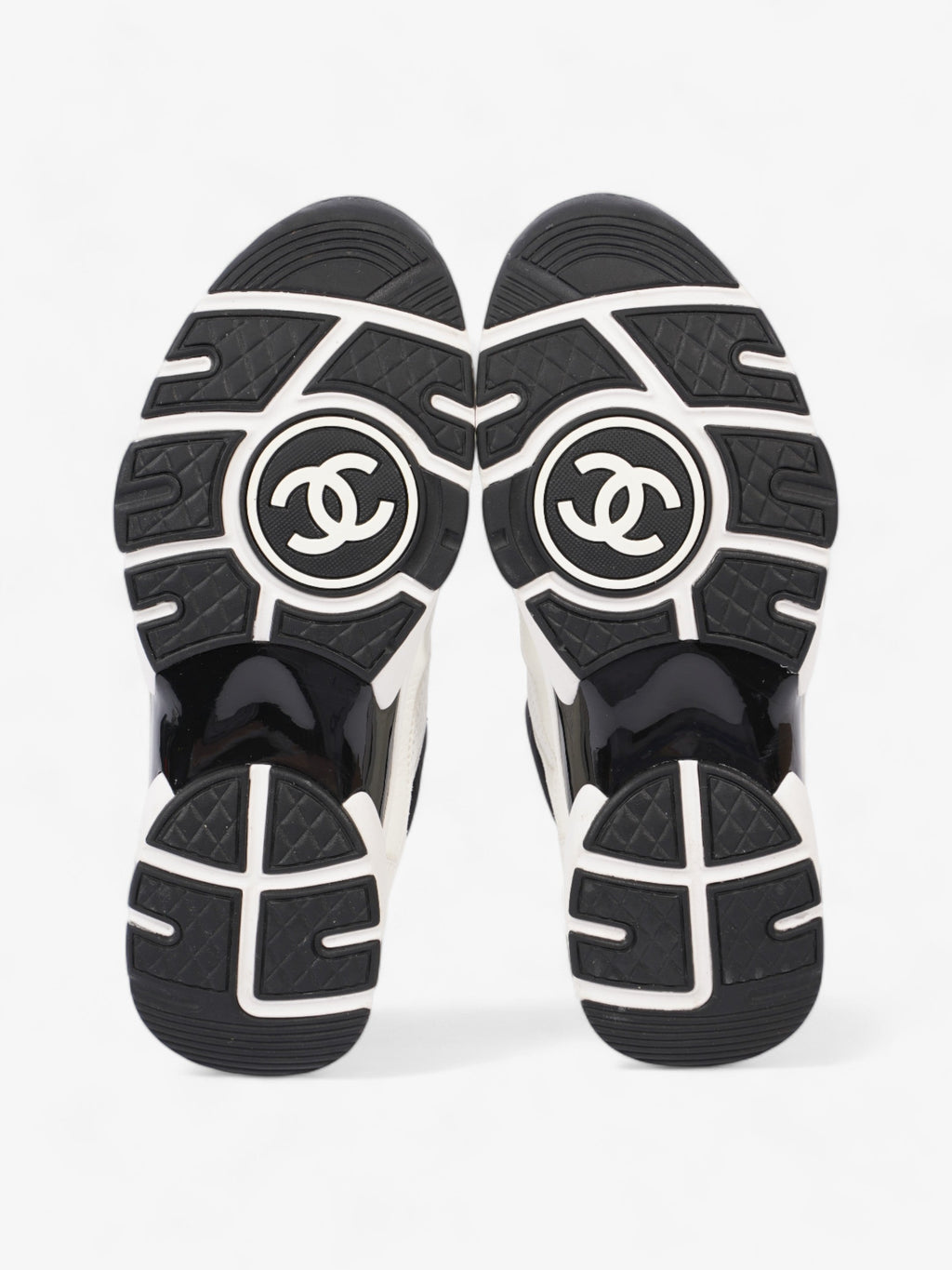 Chanel CC Logo Sneakers  White / Black Mesh EU 39.5 UK 6.5