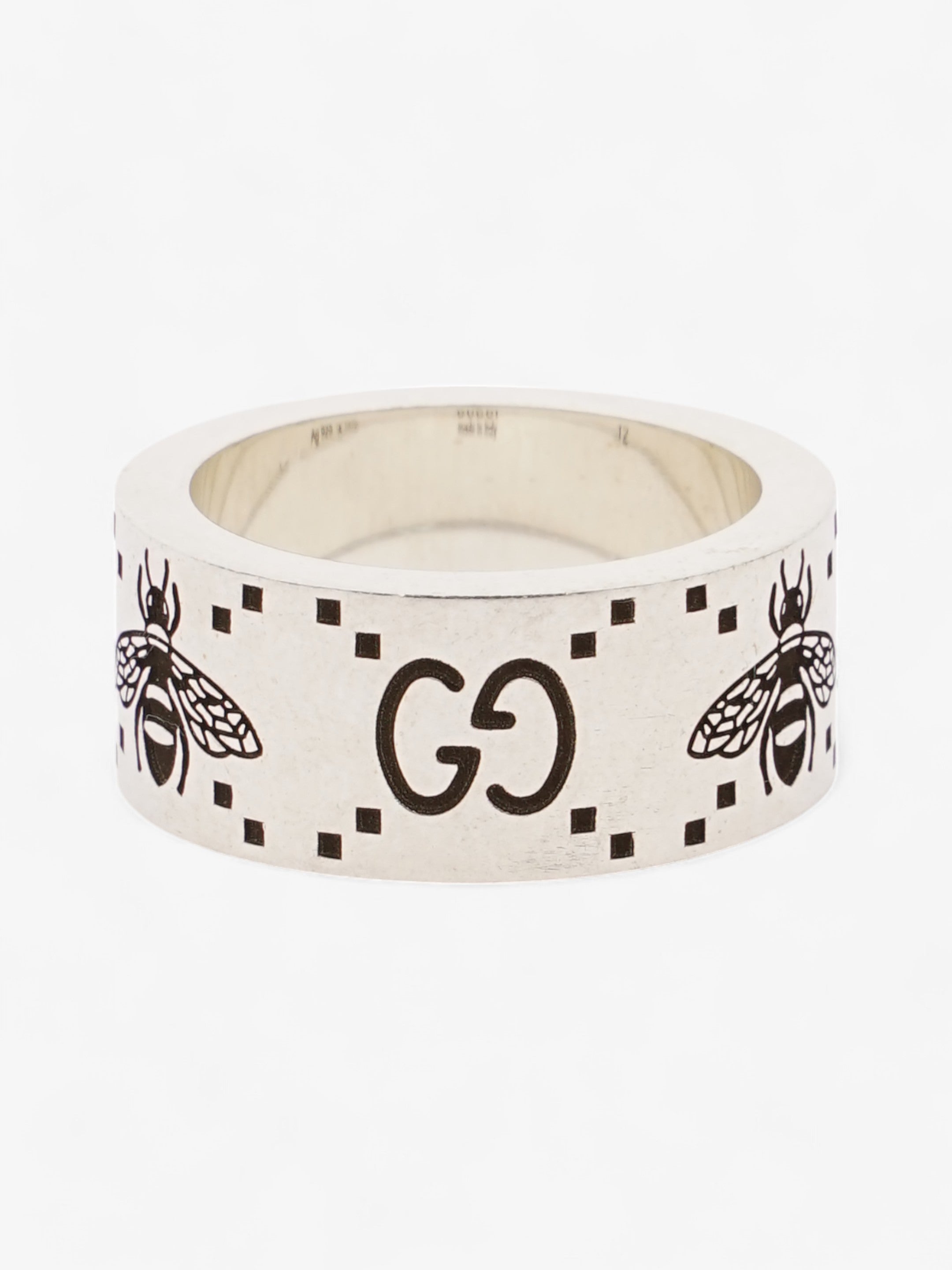Gucci GG Signature Bee Ring Silver Silver Sterling 12 (52mm)