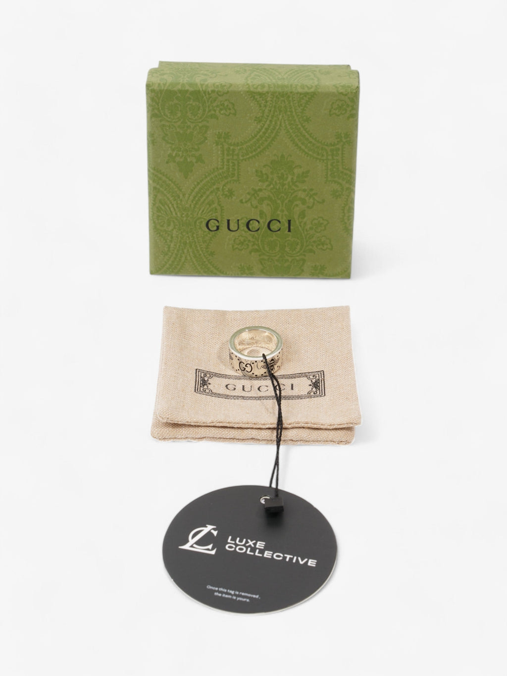 Gucci GG Signature Bee Ring Silver Silver Sterling 12 (52mm)