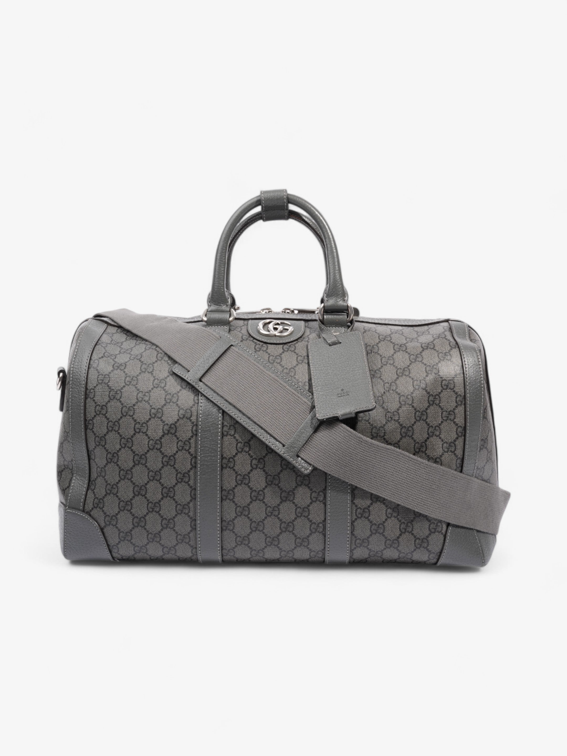 Gucci Ophidia Duffle Bag GG Supreme / Grey Coated Canvas