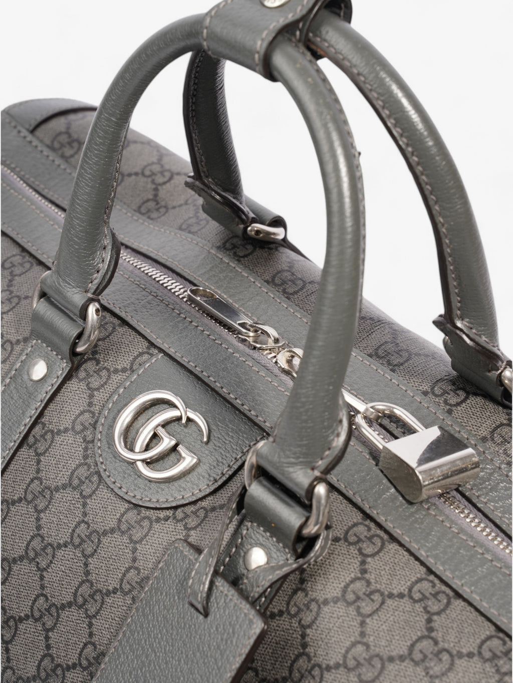 Gucci Ophidia Duffle Bag GG Supreme / Grey Coated Canvas