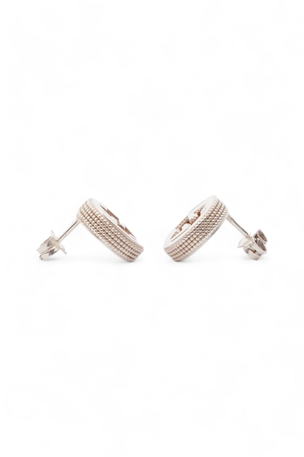 Gucci Interlocking Earrings Silver Silver Sterling