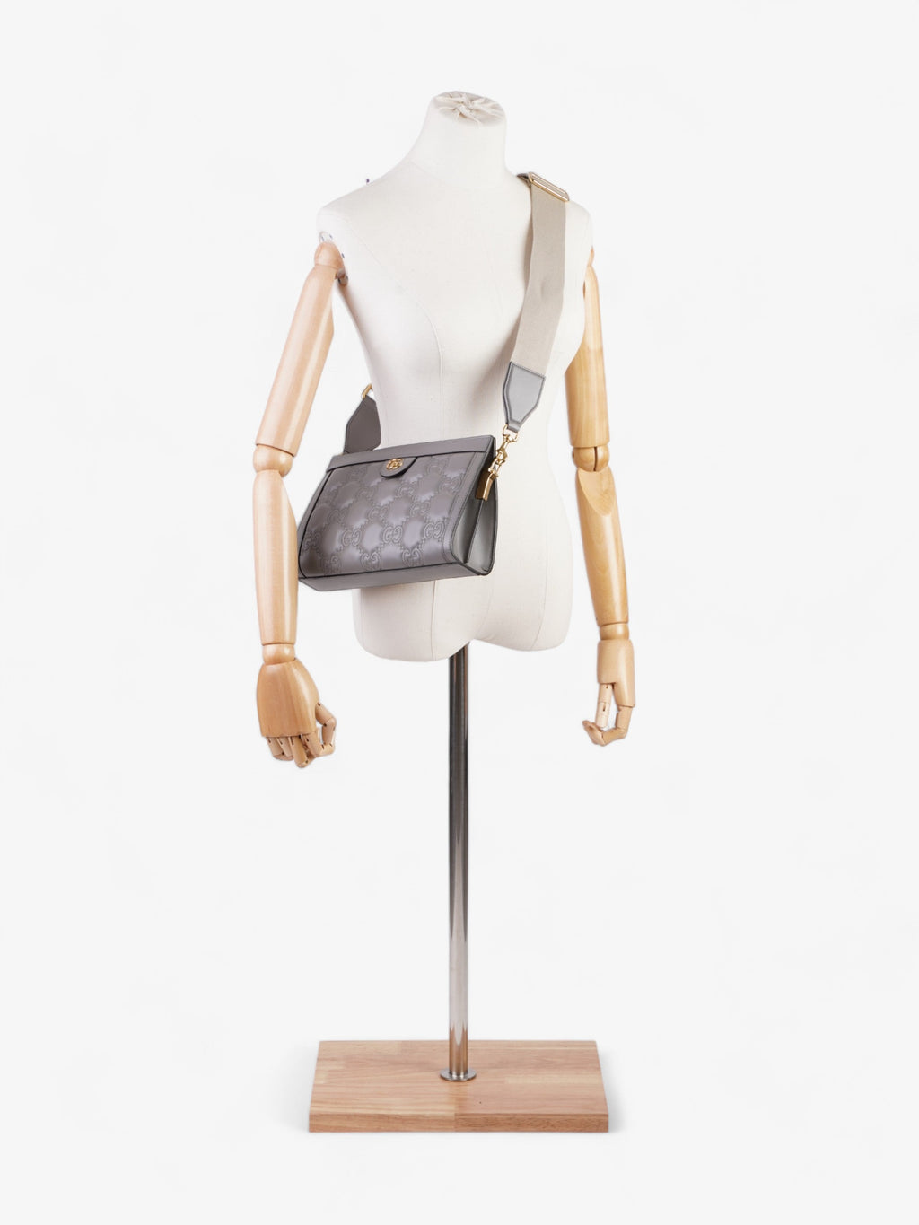 Gucci GG Matelass� Grey Matelasse Leather Small