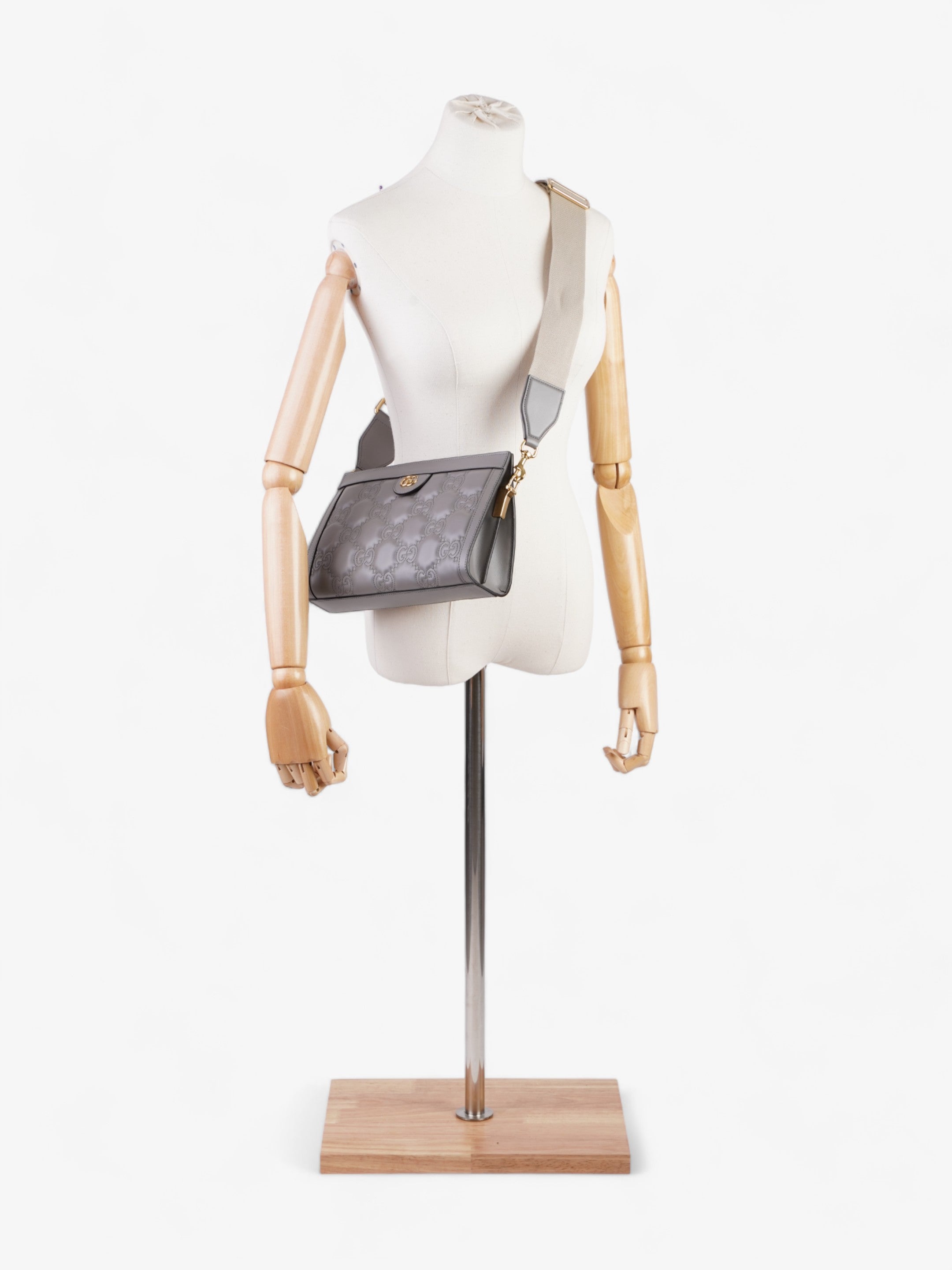 Gucci GG Matelass� Grey Matelasse Leather Small