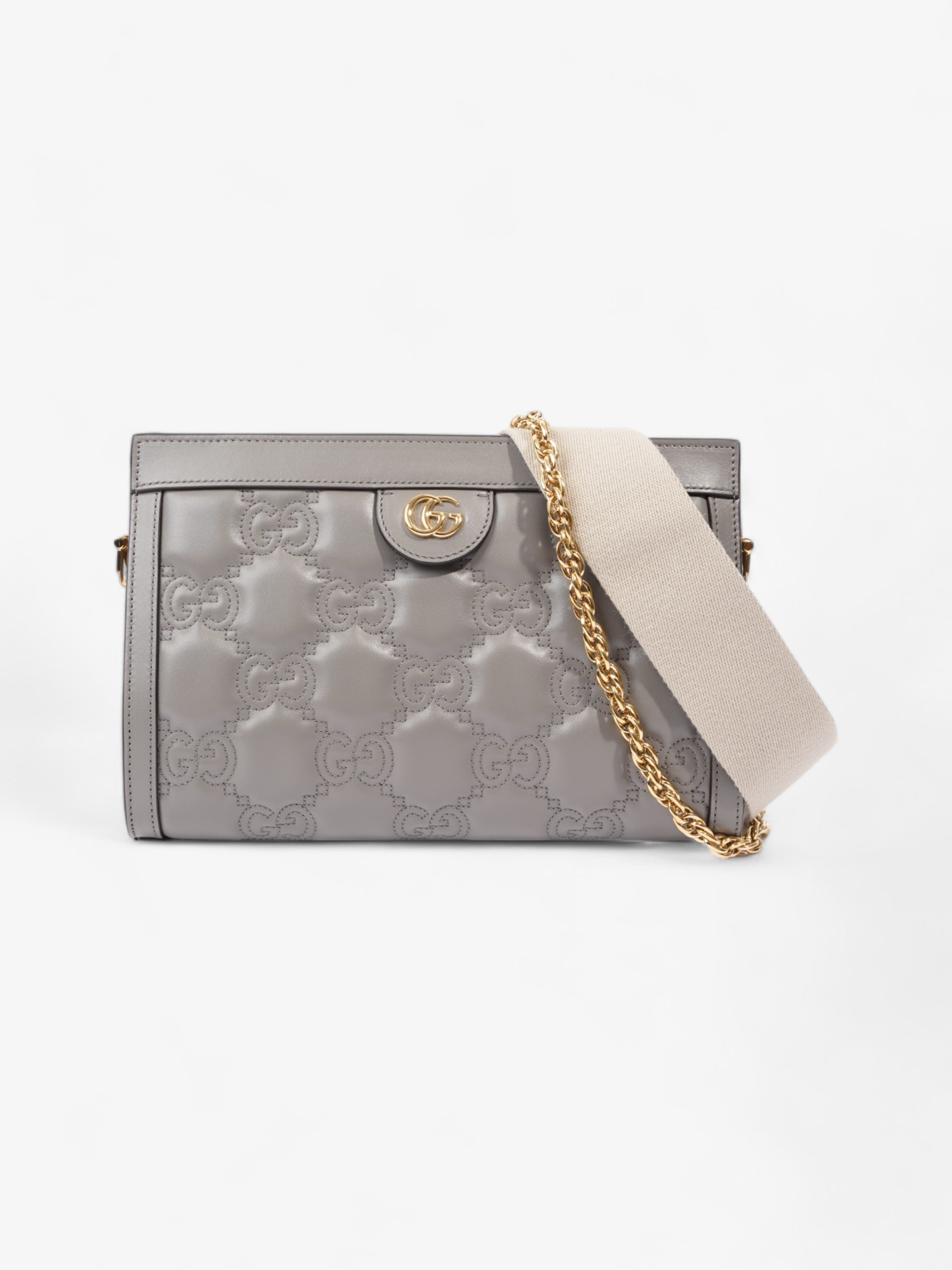 Gucci GG Matelass� Grey Matelasse Leather Small
