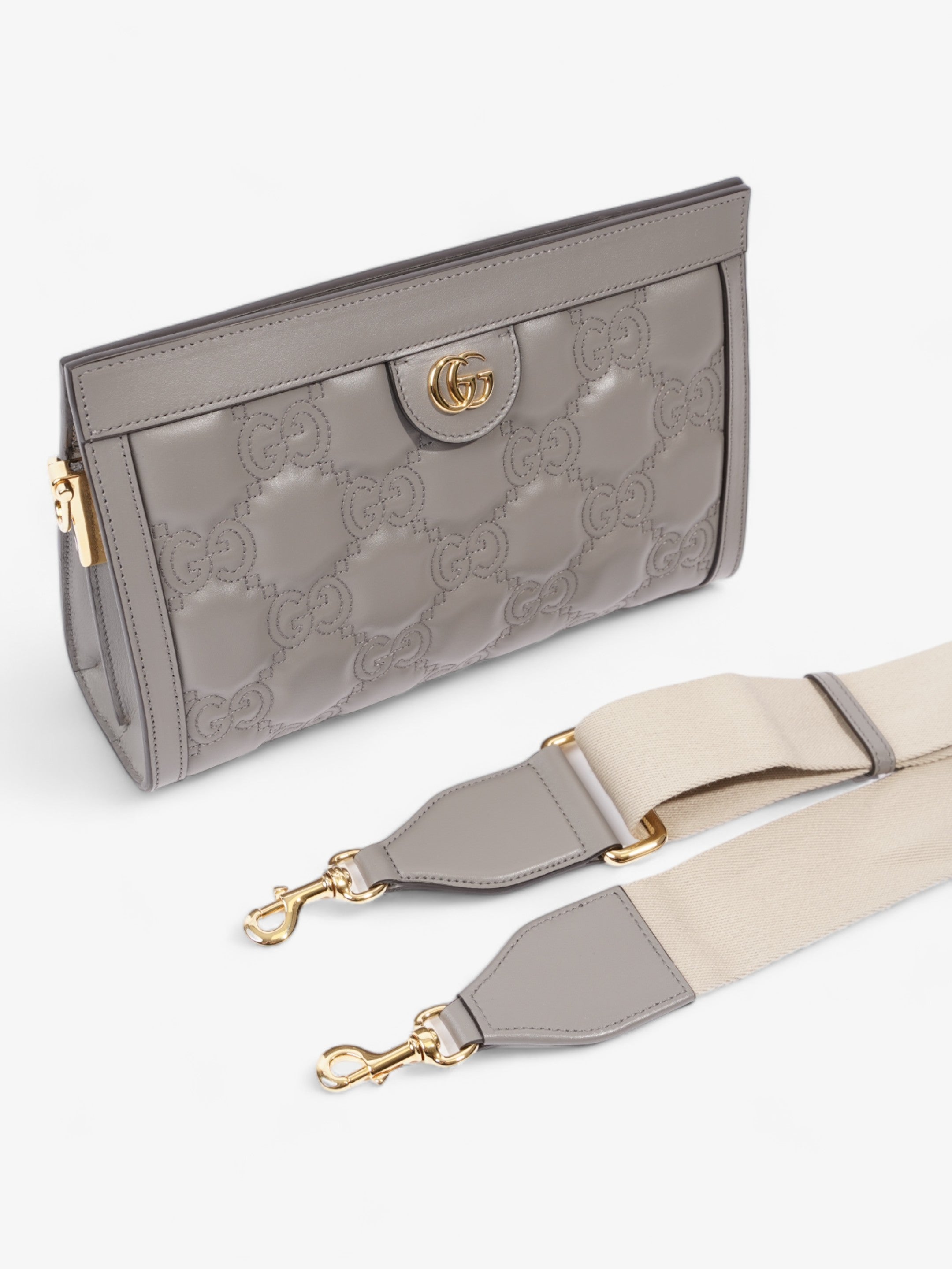 Gucci GG Matelass� Grey Matelasse Leather Small