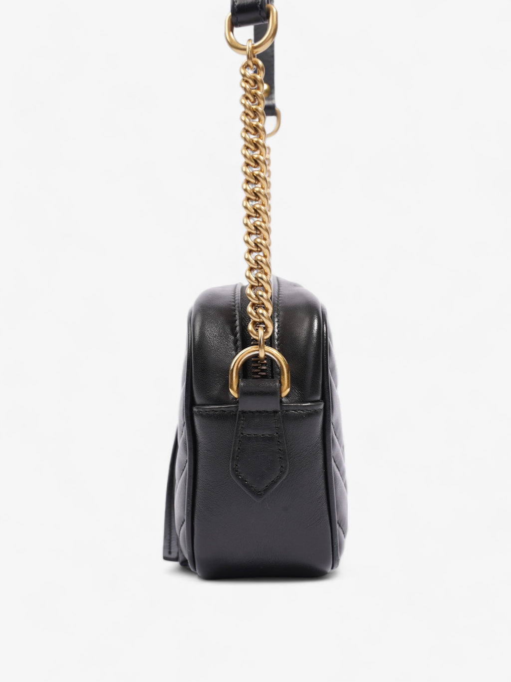 Gucci GG Marmont Black Matelasse Leather Mini