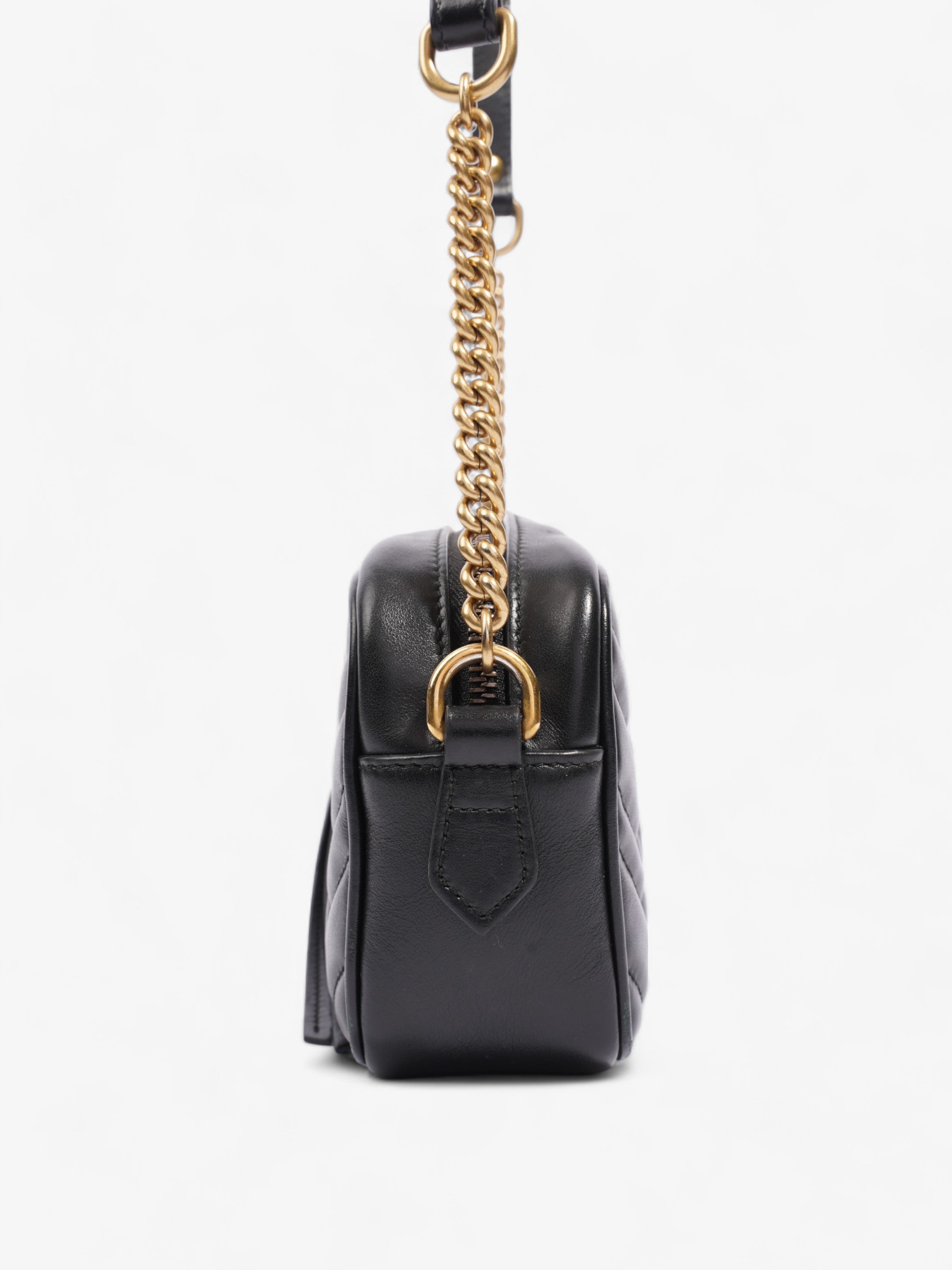 Gucci GG Marmont Black Matelasse Leather Mini