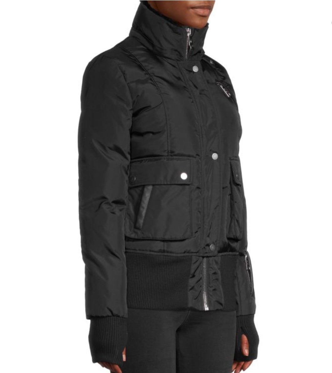 NICOLE BENISTI FORDHAM FOX & RABBIT FUR DOWN BOMBER JACKET