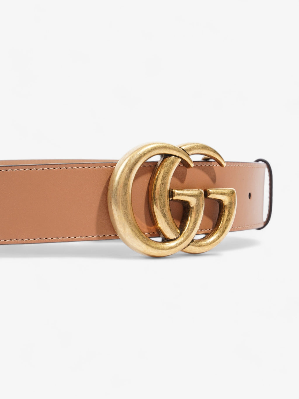 Gucci GG Marmont Wide Belt Brown  Leather 80cm 32"