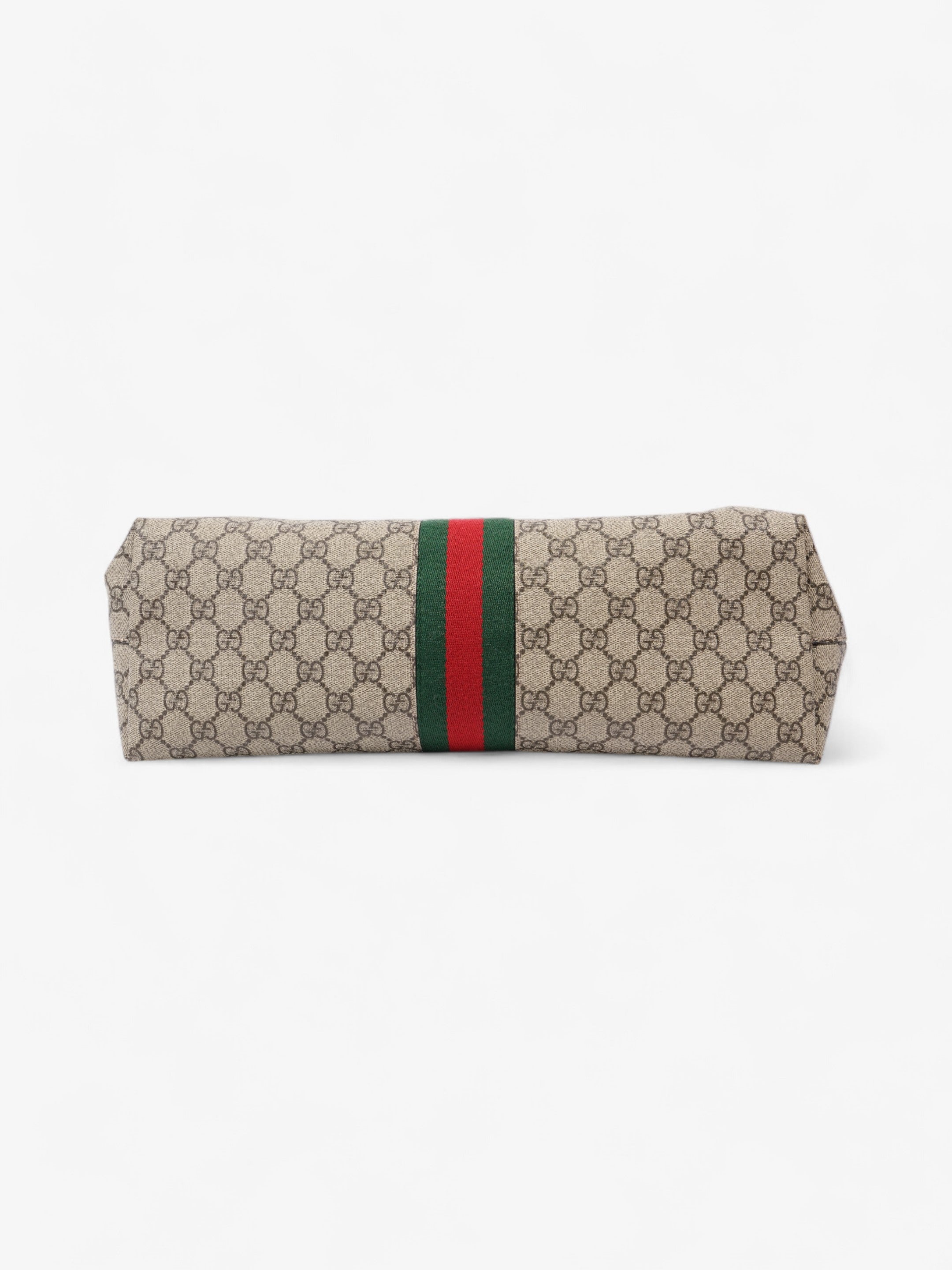 Gucci Ophelia Tote GG Supreme / Brown / Green Coated Canvas Medium
