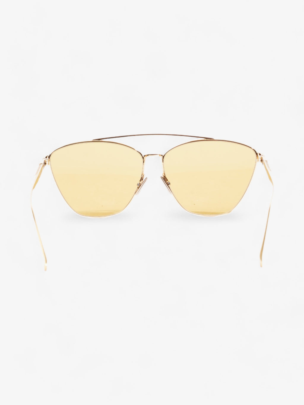 Fendi Embellished Aviator Sunglasses Gold Base Metal 145mm