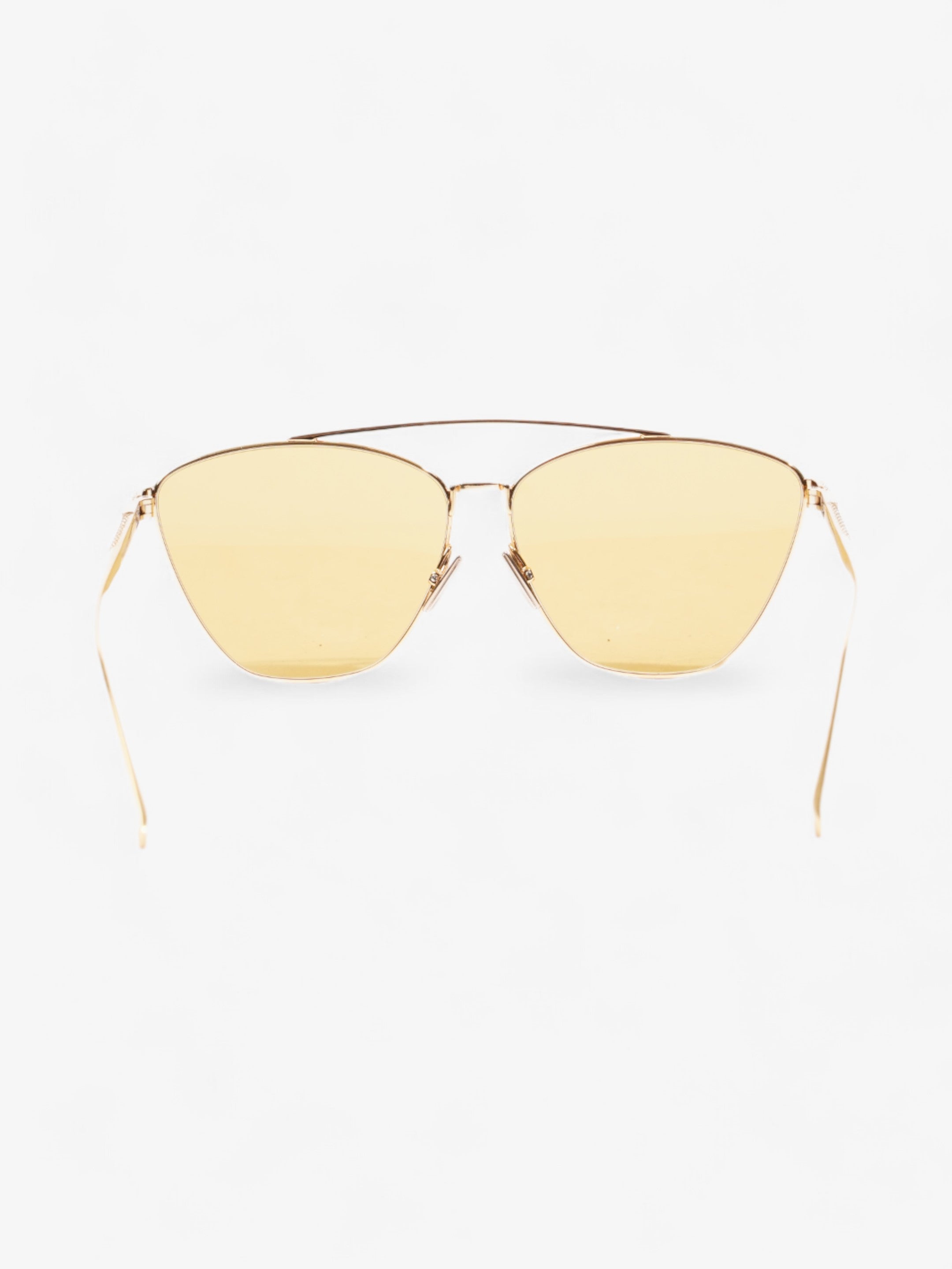 Fendi Embellished Aviator Sunglasses Gold Base Metal 145mm