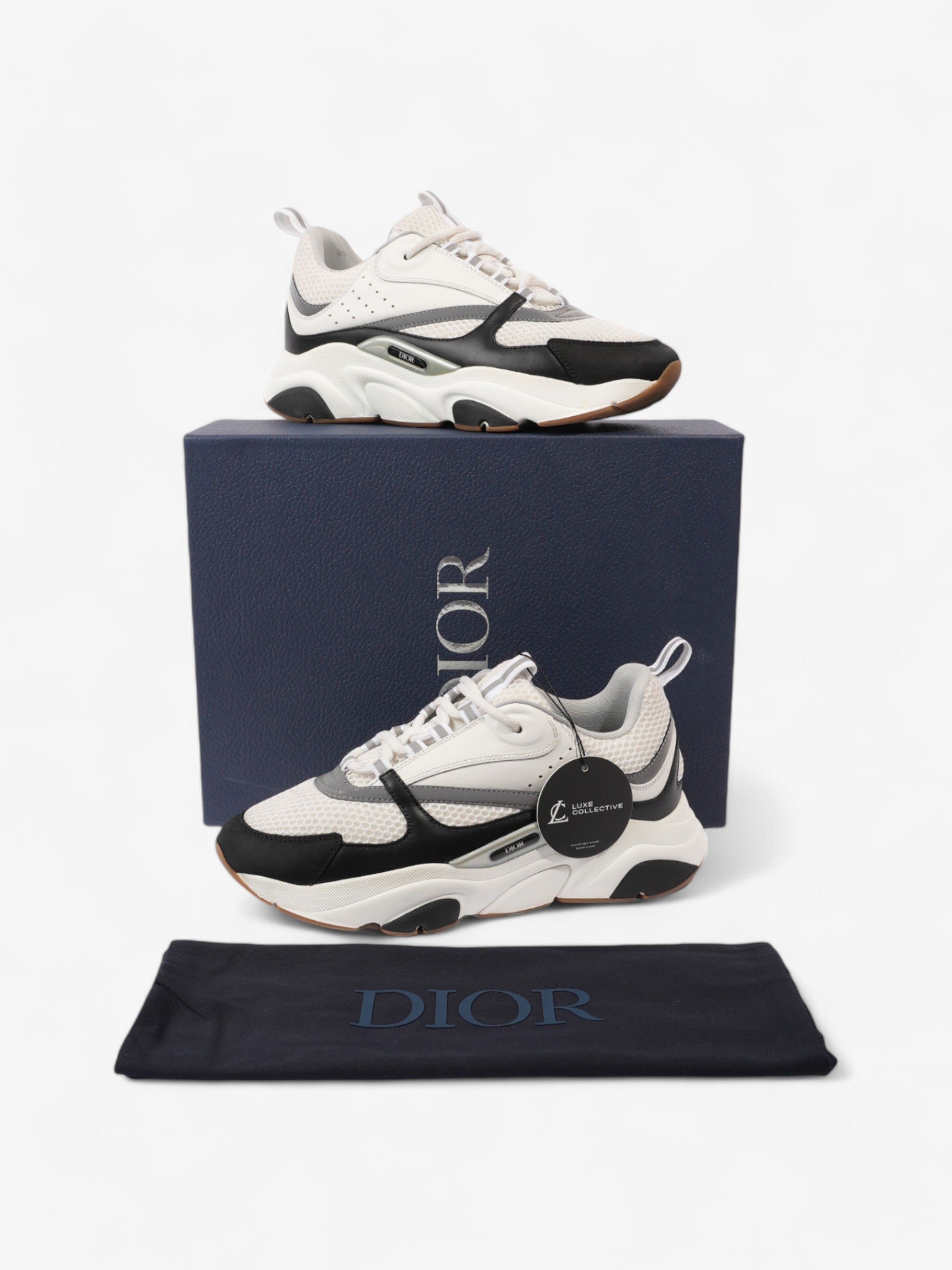Christian Dior B22 White / Black / Grey Mesh EU 41 UK 7
