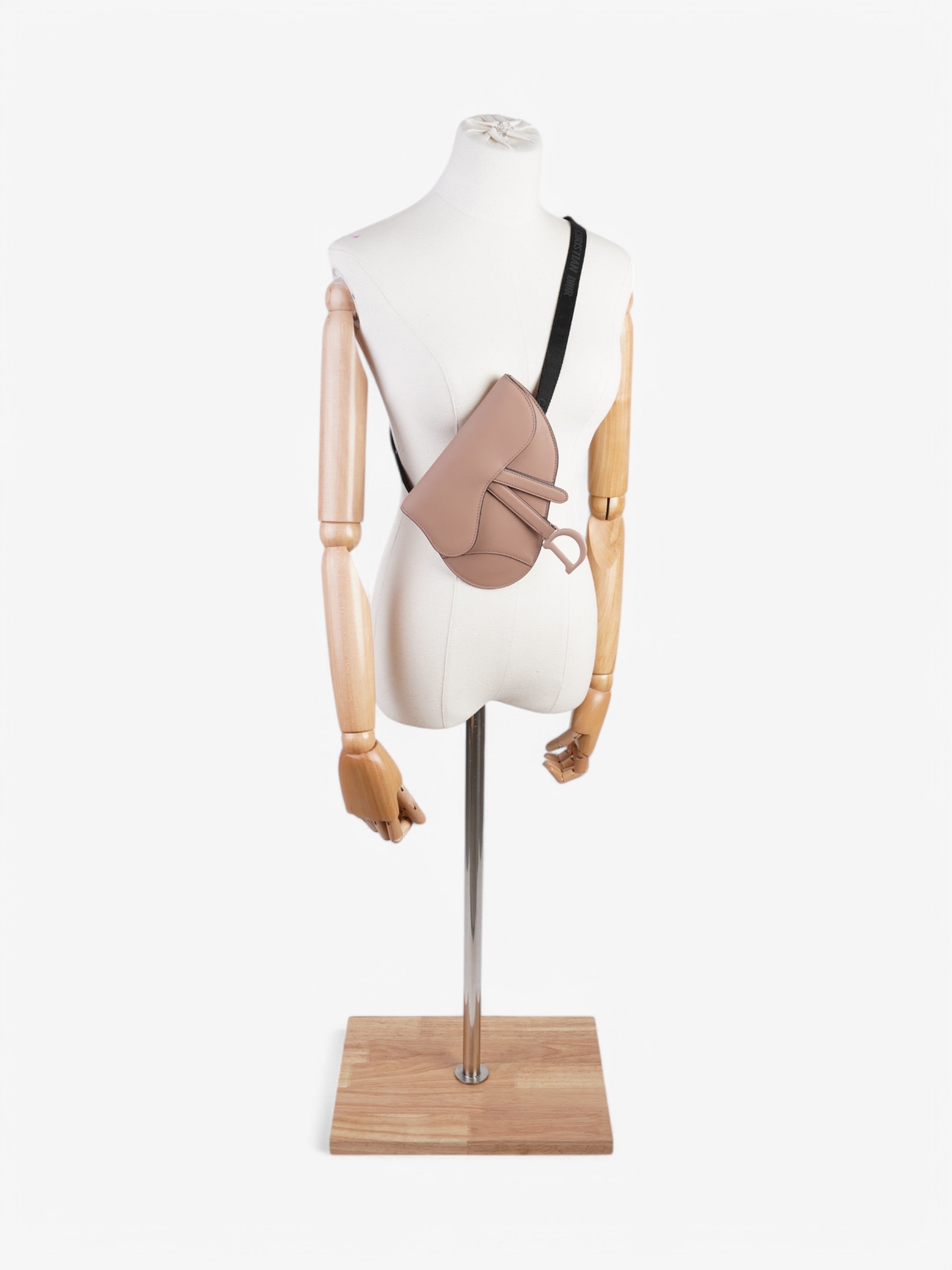 Christian Dior Saddle Belt Bag Rose Pink / Black Calfskin Leather